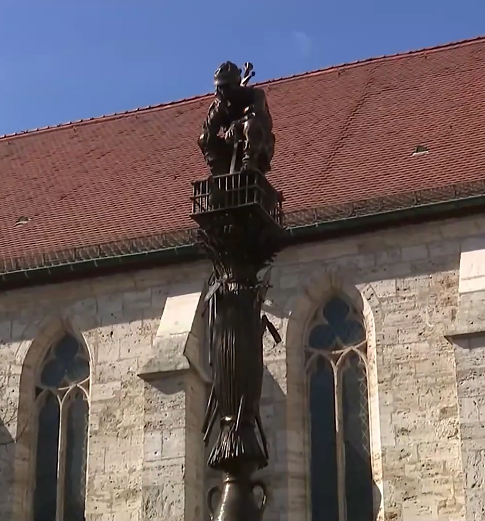 Picture shows Albrecht Durrer's monument, undated. His forgotten design has become a real monument in Muhlhausen, Germany. Picture shows Albrecht Durrer's monument, undated.