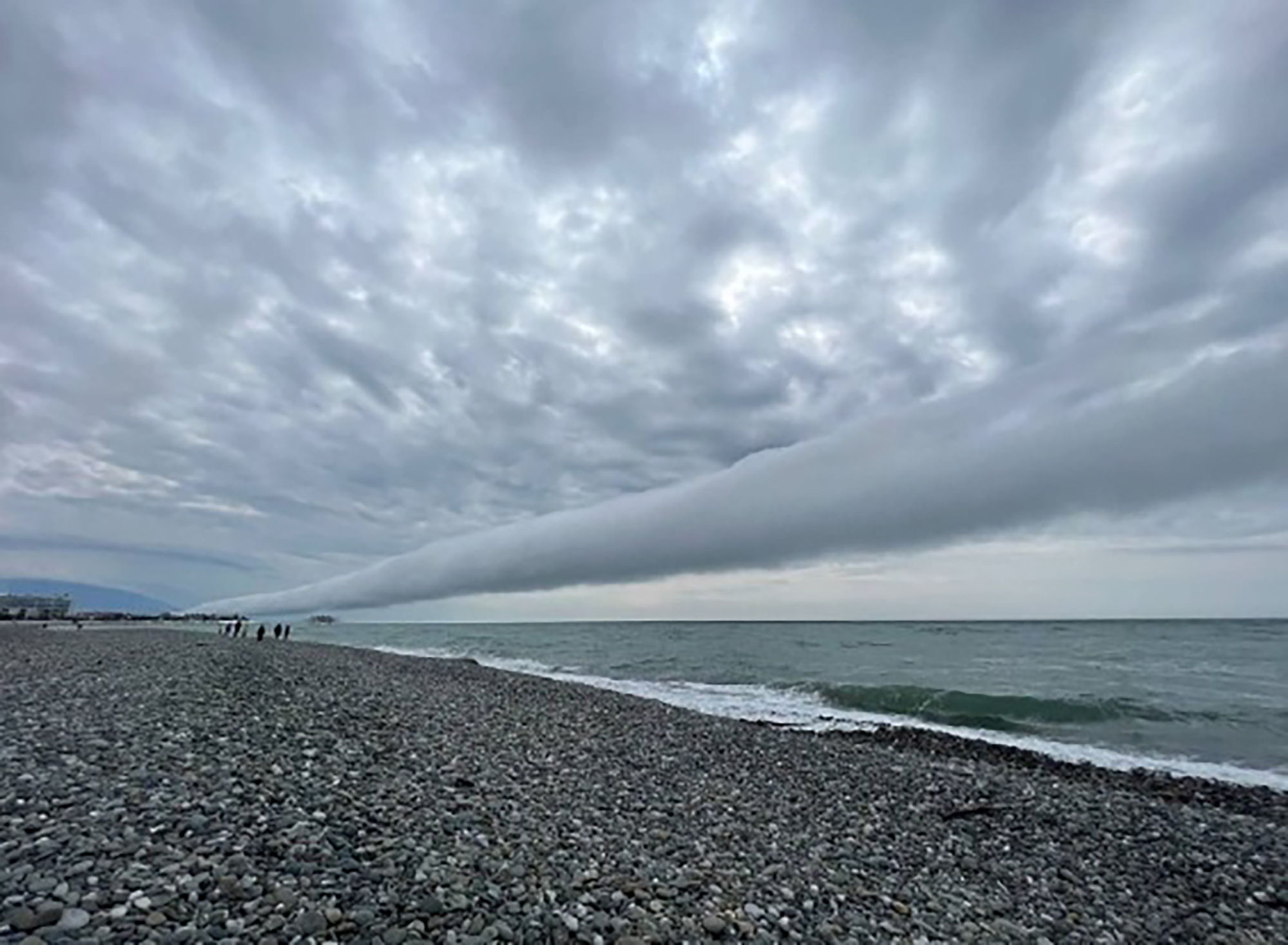 Picture shows the meteorological formation known as Morning Gloria in the sky