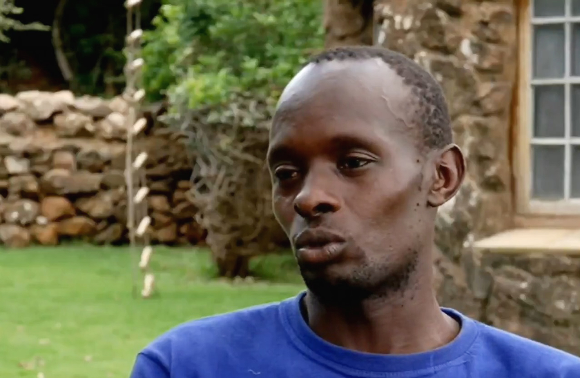 Picture shows Kennedy Kigen, undated. His daughter Peace Mwende was mauled by a lion near the Nairobi National Park, Kenya. Note: Picture is a screenshot from video. Kennedy Kigen