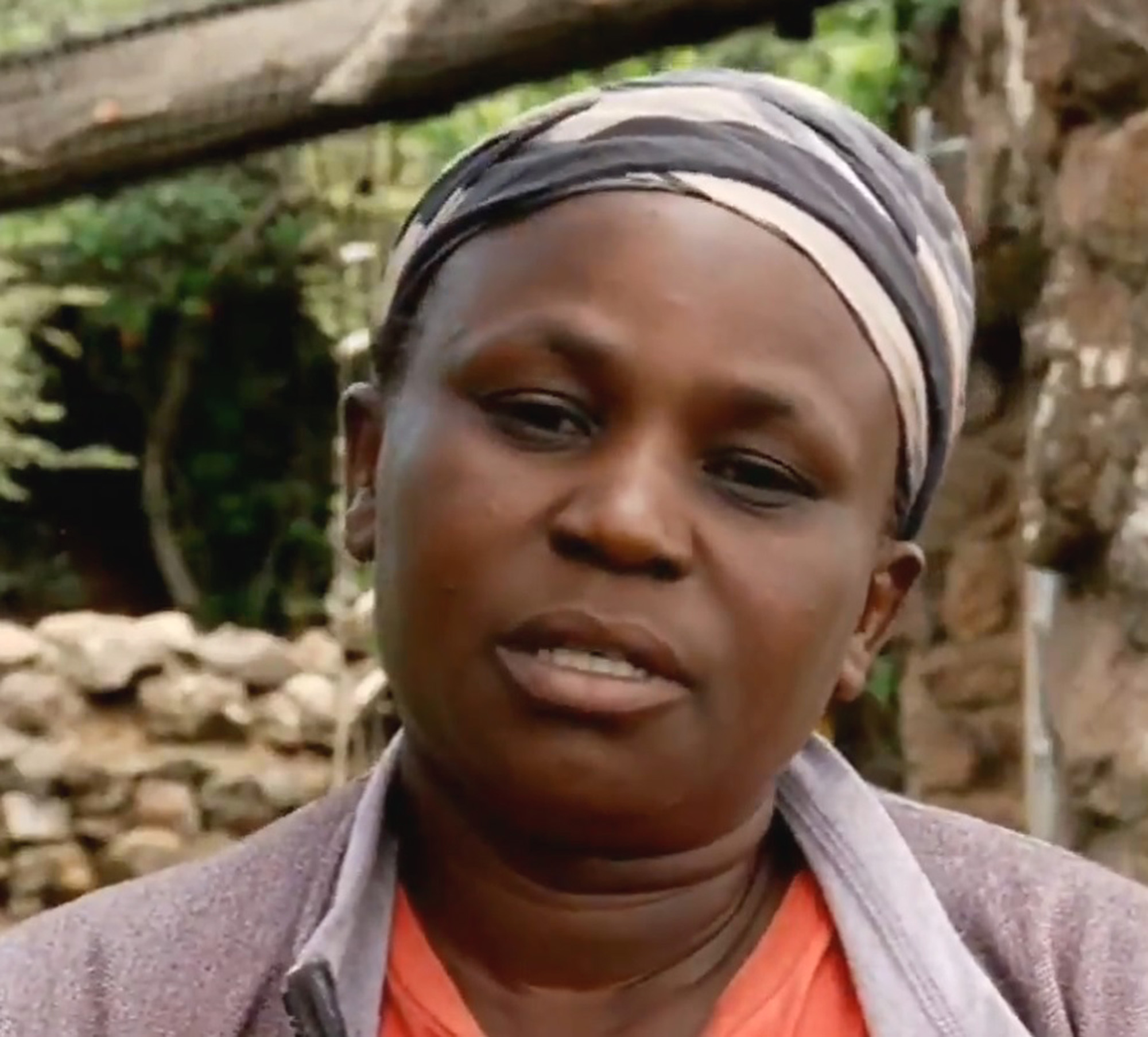 Picture shows Peace Mwende's mother Elizabeth, undated. Her daughter was mauled by a lion near the Nairobi National Park, Kenya. Note: Picture is a screenshot from video. Elizabeth