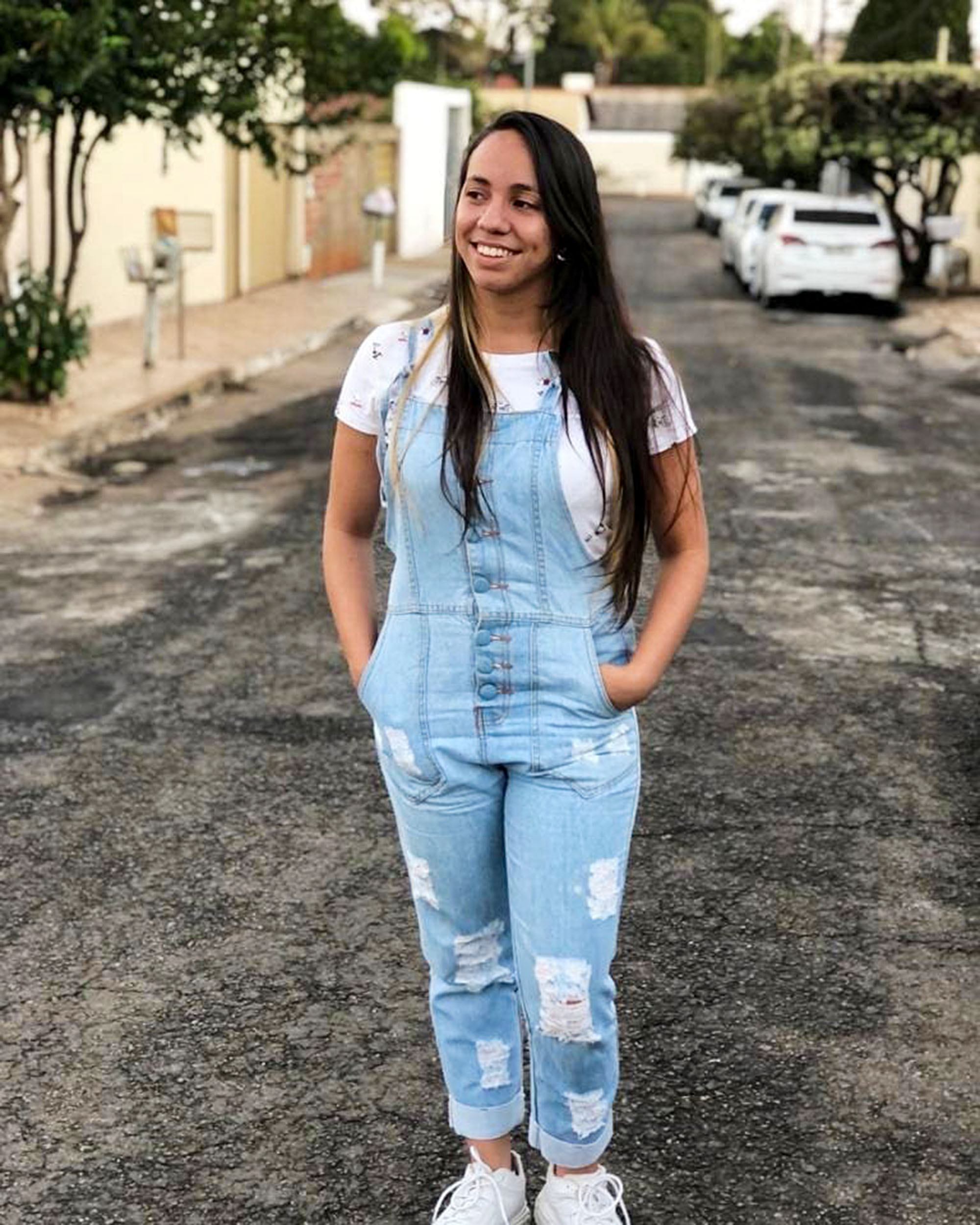 Ana Flavia de Abreu Santos Rosa, 26, poses in undated photo. She died after being swept away by a current in Montes Claros de Goias, Brazil. Note: Private photo taken from social media. Ana Flavia de Abreu Santos Rosa