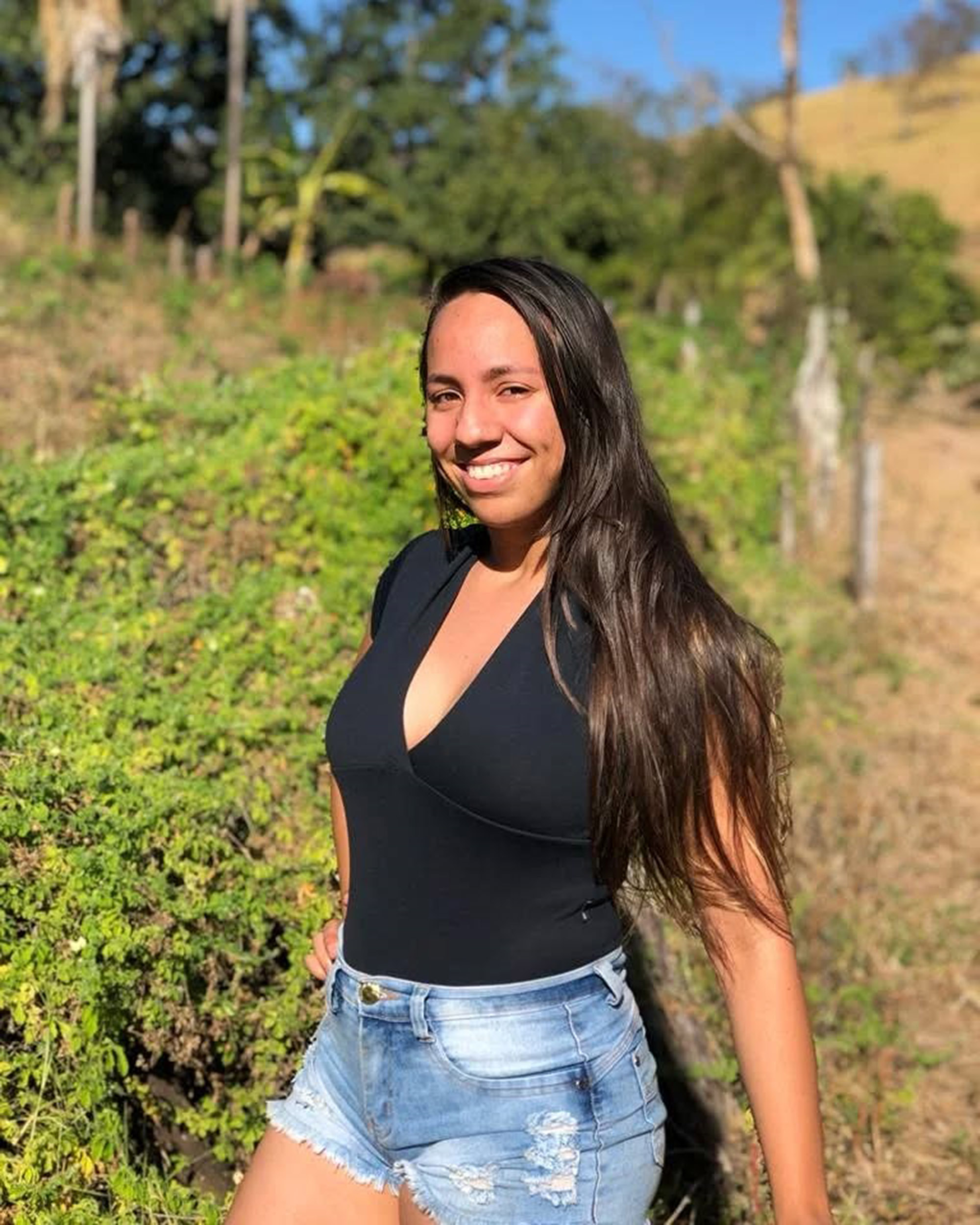 Ana Flavia de Abreu Santos Rosa, 26, poses in undated photo. She died after being swept away by a current in Montes Claros de Goias, Brazil. Note: Private photo taken from social media. Ana Flavia de Abreu Santos Rosa