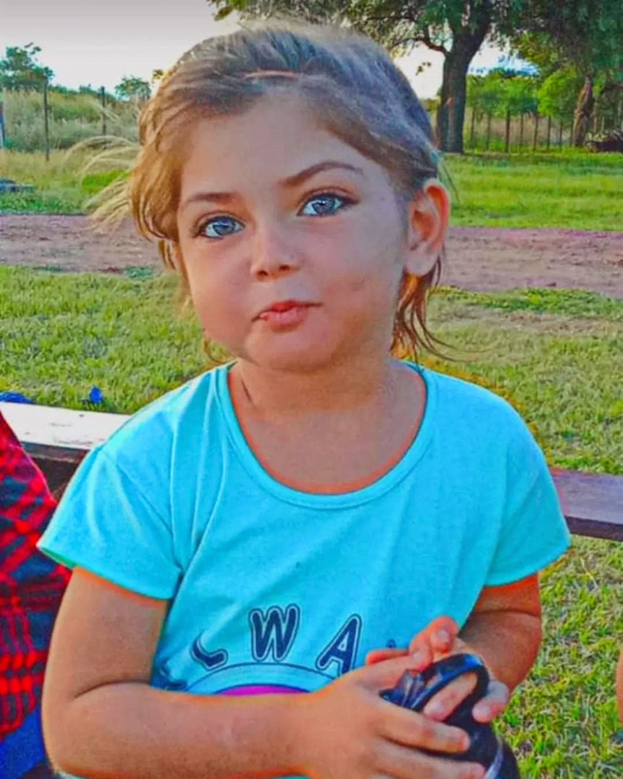 Maria Maidana, 5, poses in undated photo. Her mother and stepfather were arrested for her death in Villa Dos Trece, Argentina. Note: Private photo taken from social media. Maria Maidana