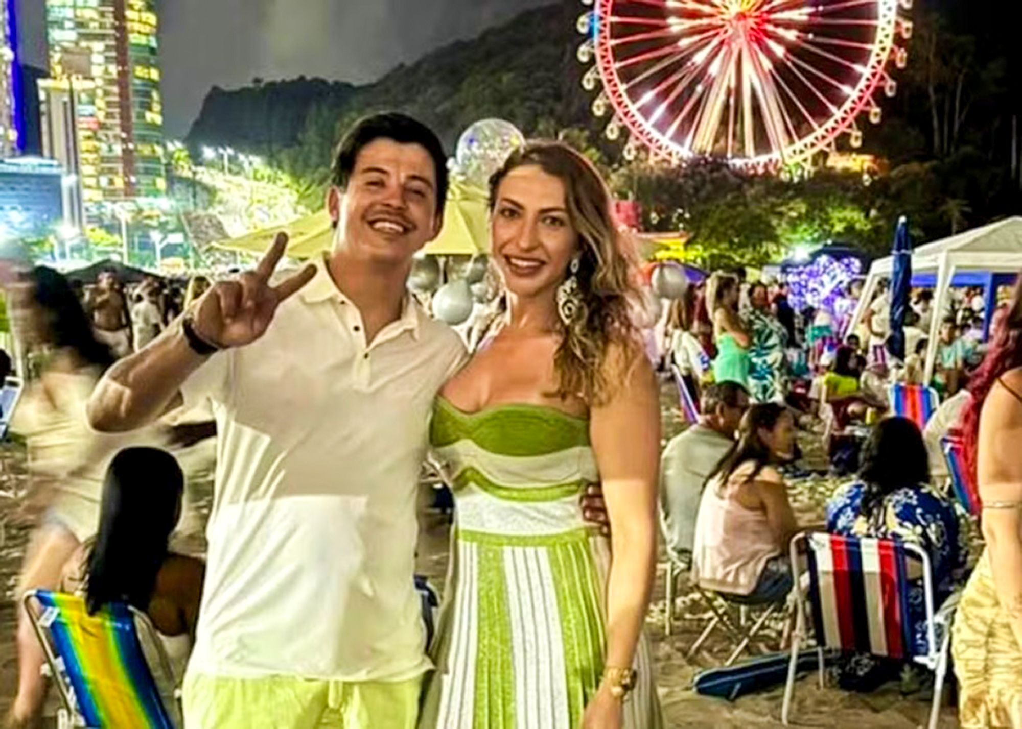 Dionn Roberth, 28, and Aline Rabuske, 31, pose in undated photo. The couple died after being run over in Penha, Santa Catarina in Brazil. Note: Private photo taken from local media. Dionn Roberth, 28, and Aline Rabuske, 31