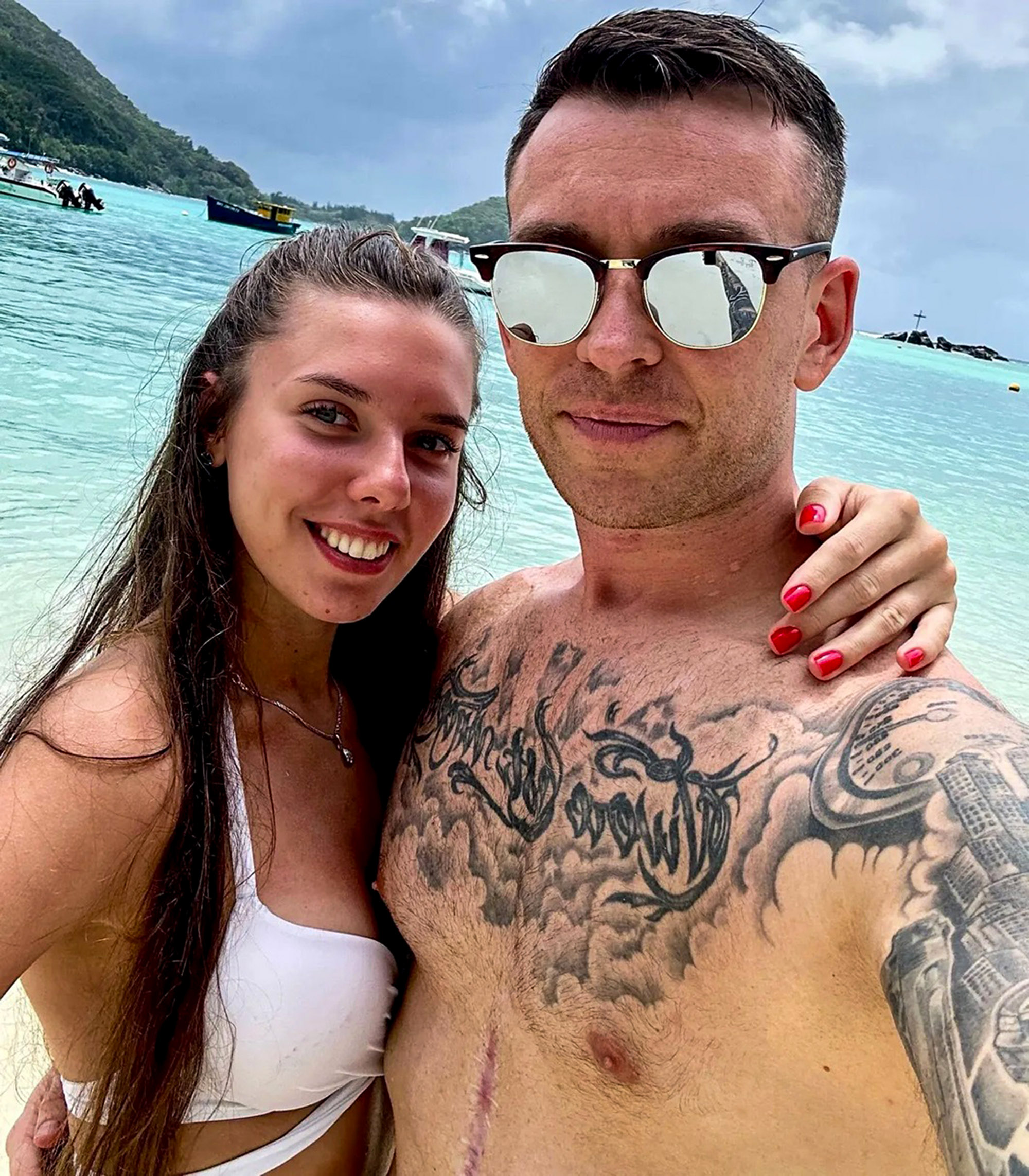 Vladislav Larionov poses with wife in undated photo. He died of malaria in Ulyanovsk, Russia. Note: Private photo taken from local media. Vladislav Larionov poses with wife