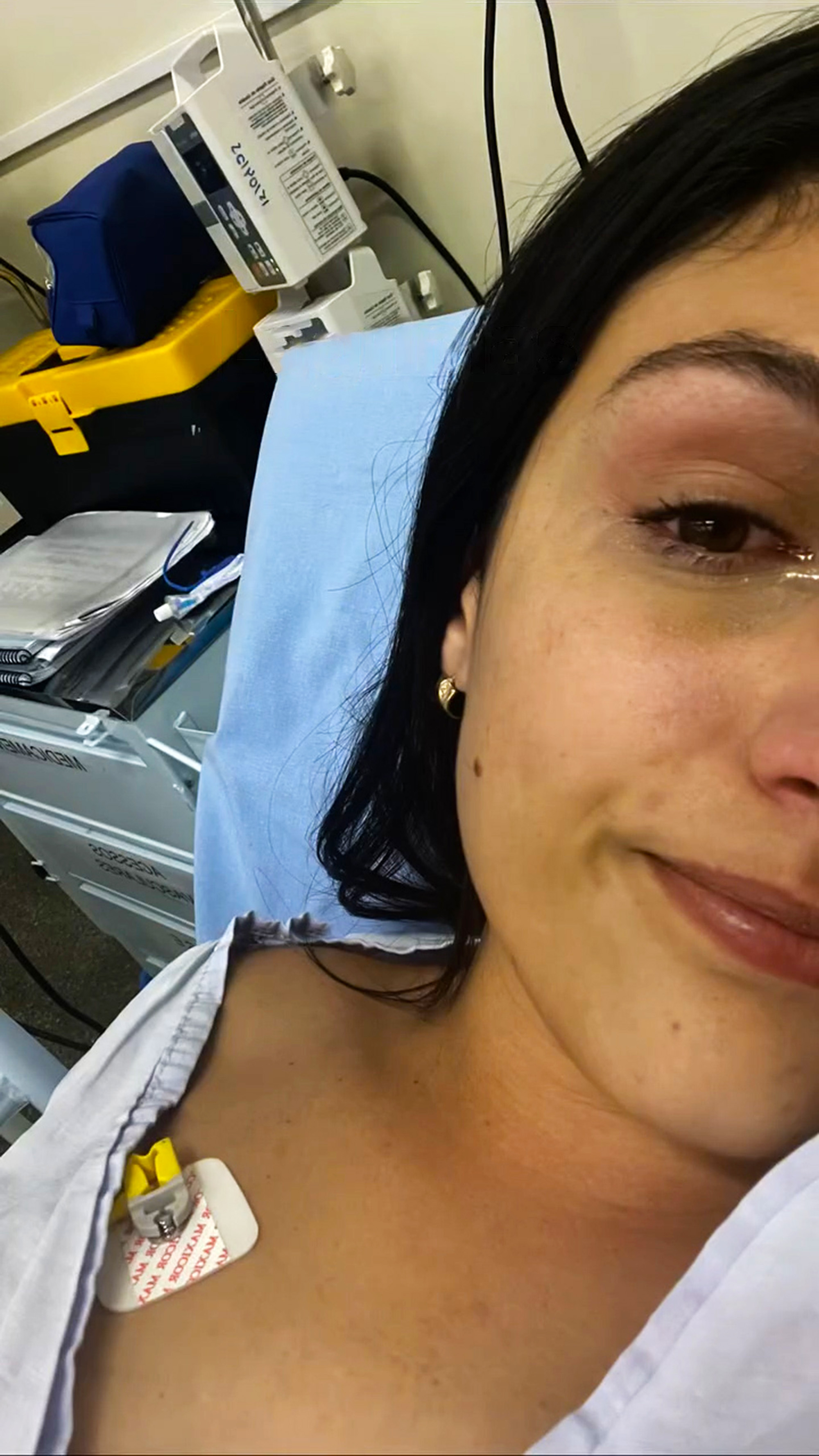 Picture shows Sany Galdino who was bitten by a snake in Anapolis, Brazil, April 30, 2025. She received antivenom at hospital. Note: Photo is a screenshot from a video. Sany Galdino