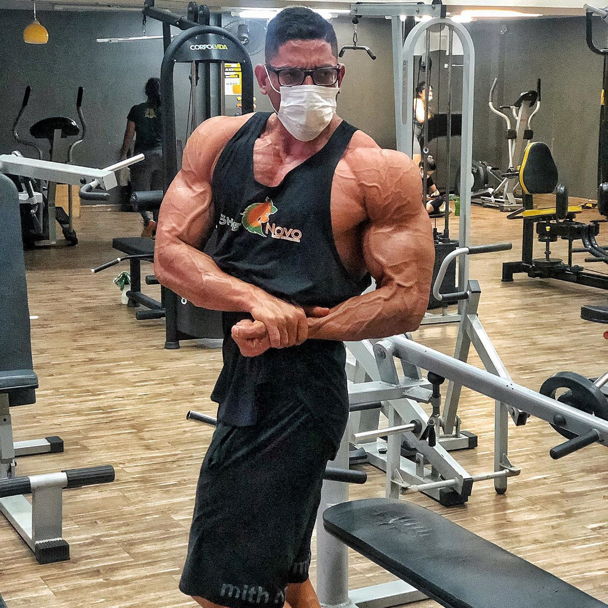 Picture shows bodybuilder Guilherme Henrique, undated. He died at the age of 30 in Maringa, Brazil. Note: Private photo taken from social media. Guilherme Henrique