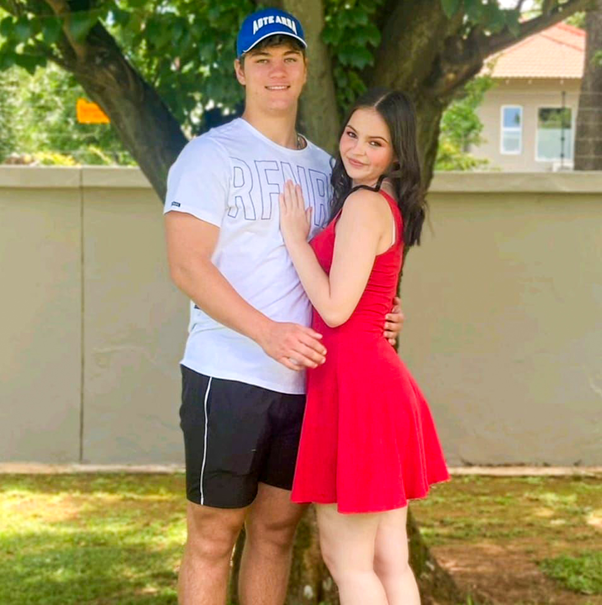 Picture shows Vilano Saunders and an unnamed girl, undated. He broke his neck while playing rugby in Vanderbijlpark, South Africa and died on May 5, 2025. Note: Private photo taken from social media. Vilano Saunders