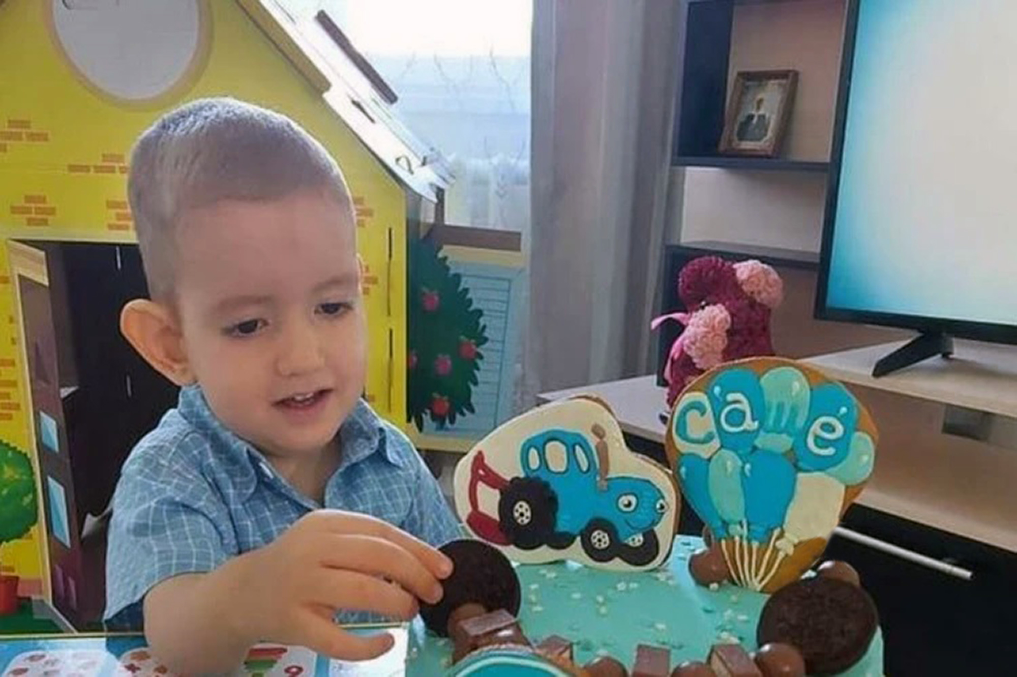 Picture shows Sasha Dzhanelidze, undated. He died in the Amur Regional Children's Hospital, Russia, in May 2023. Note: Private photo taken from local media. Sasha Dzhanelidze