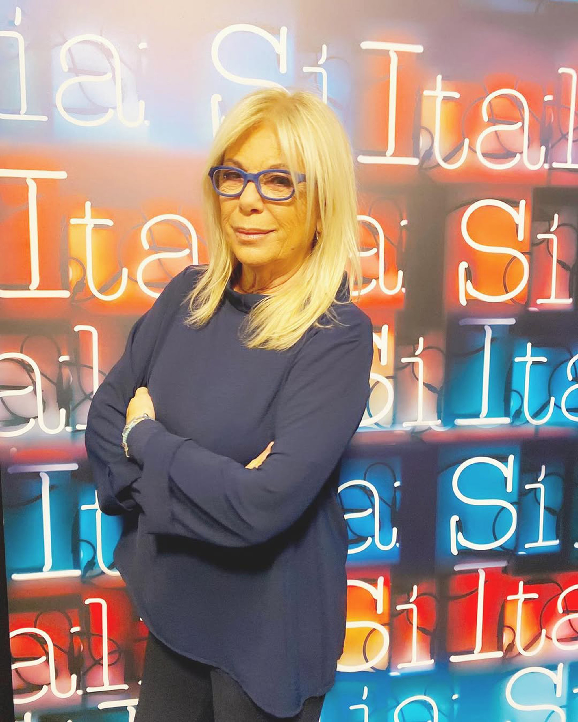 TV presenter and politician Rita Dalla Chiesa poses in undated photo. She had her car stolen and returned the next day after she made an online plea in Rome, Italy, in May 2025. Note: Picture is taken from social media. Rita Dalla Chiesa