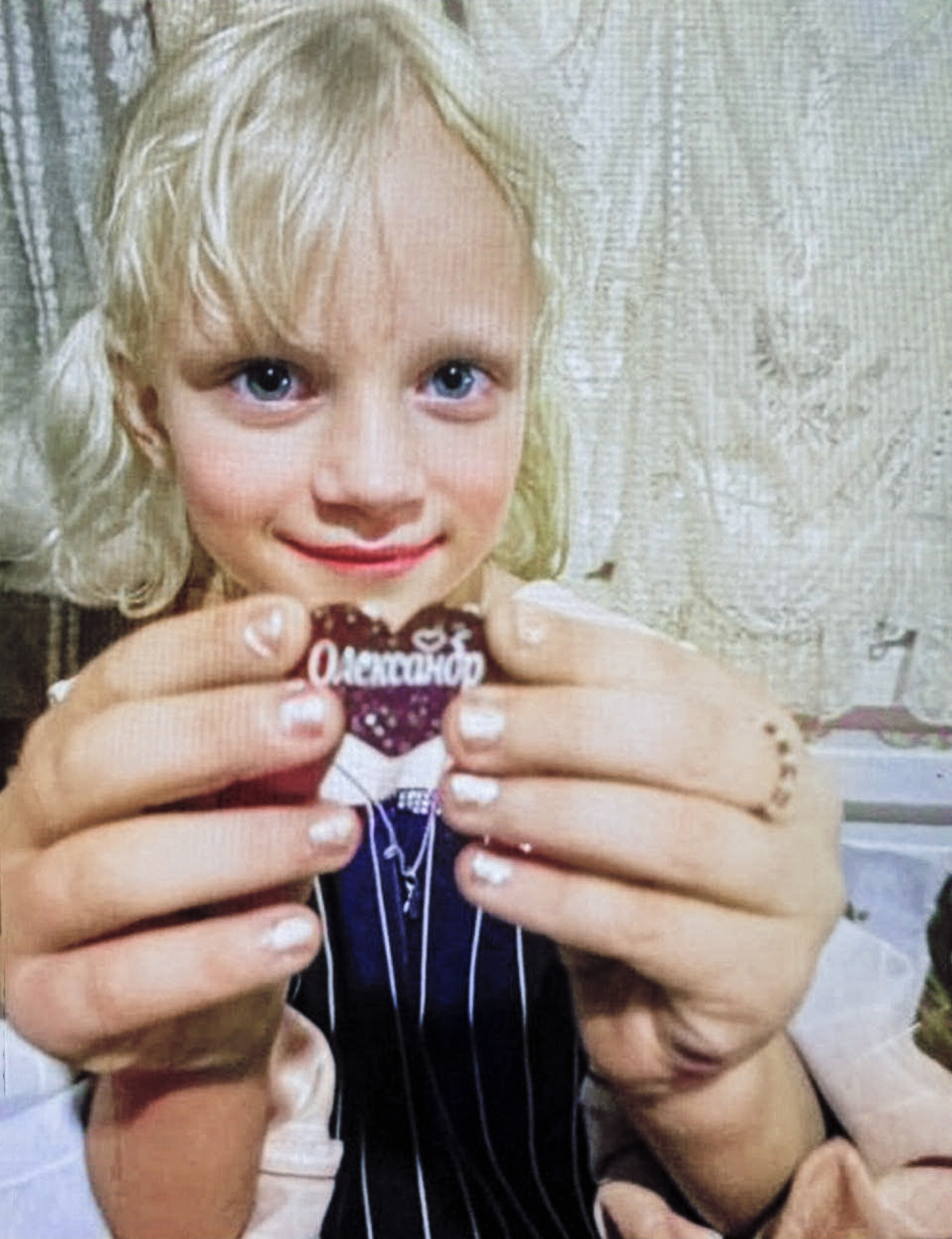 The photo shows a 7-year-old Angelina, who was murdered by a blow to the head with a hammer from a 14-year-old seventh-grade student in Berdiansk, Zaporizhzhia Oblast, Ukraine on Friday, May 16, 2025. Note: Private photo. Angelina