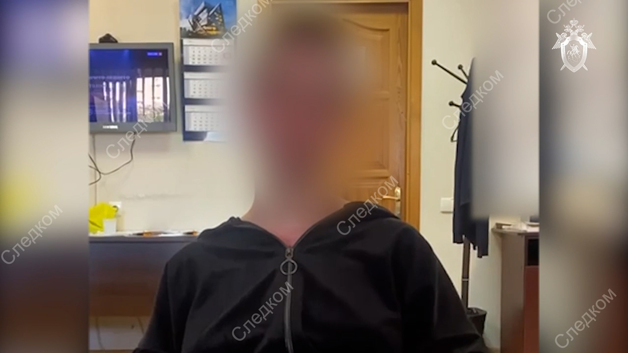 А 14-year-old seventh-grade student confessed to murdering the 7-year-old Angelina in Berdiansk, Zaporizhzhia Oblast, Ukraine on Friday, May 16, 2025. Note: Photo is a screenshot from a video. А 14-year-old seventh-grade student confessed to murdering the 7-year-old Angelina