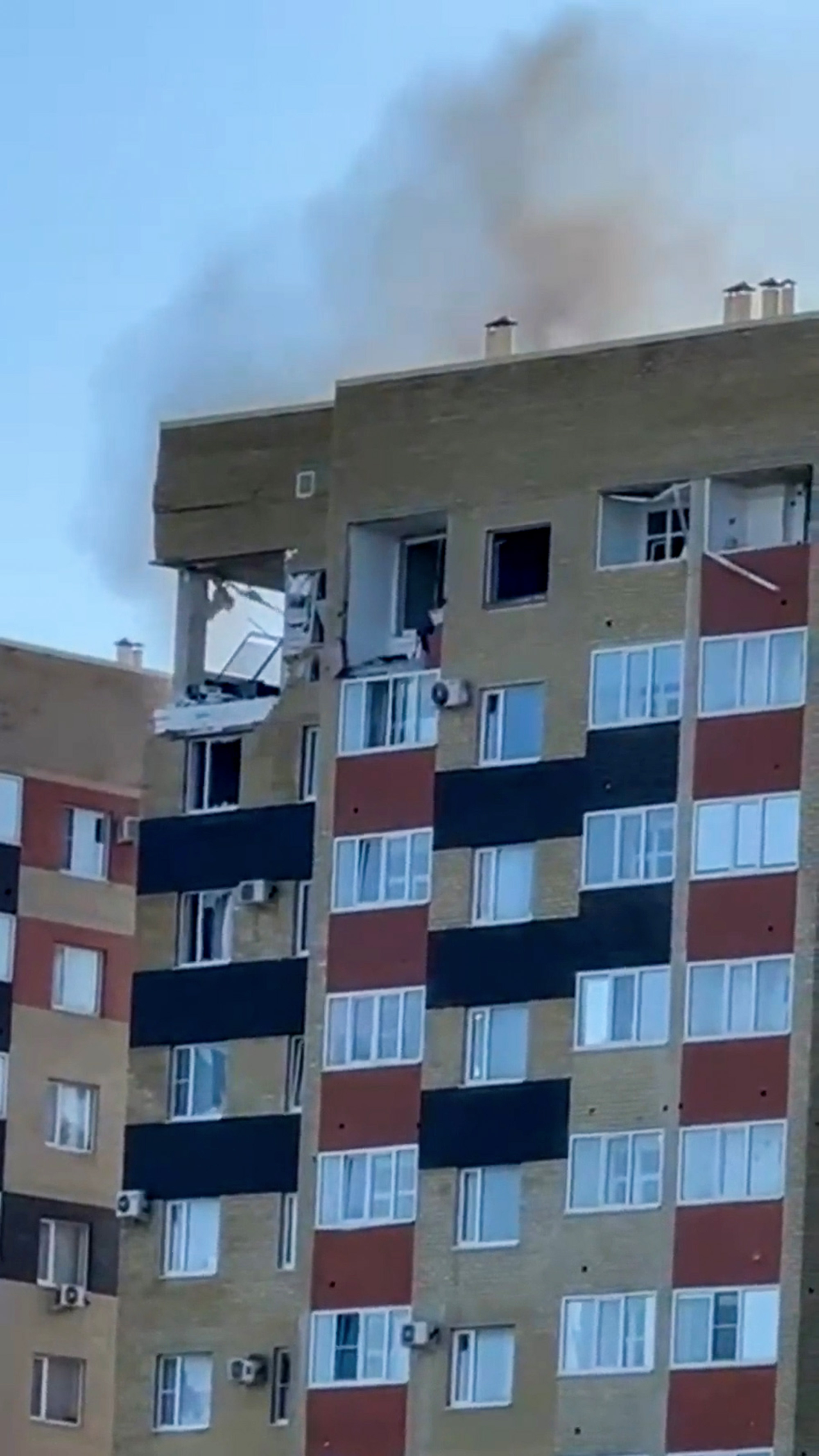 Aftermath from the explosion at a multi-storey building in Stavropol