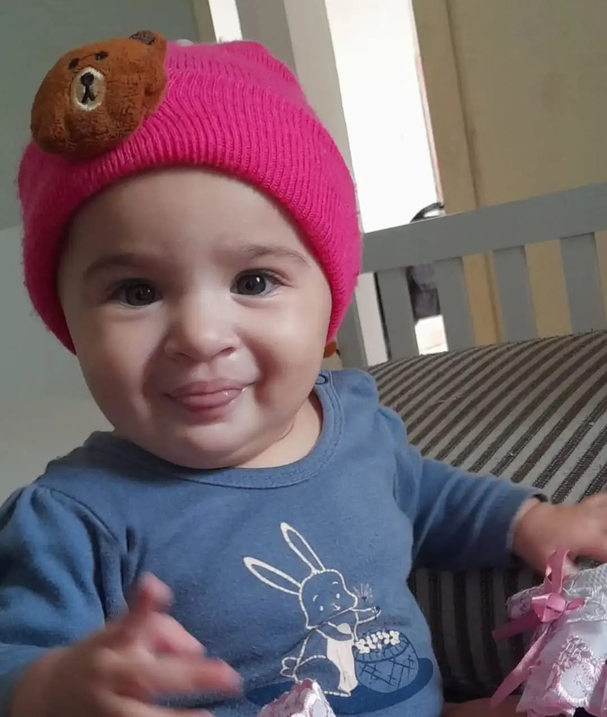 Picture shows little Sophie Eugenia Borges, undated. Her father Joao Augusto Borges de Almeida, 21, killed her and her mother Vanessa Eugenio Medeiros in Campo Grande, Brazil, on May 26, 2025. Note: Private photo taken from local media. Sophie Eugenia Borges