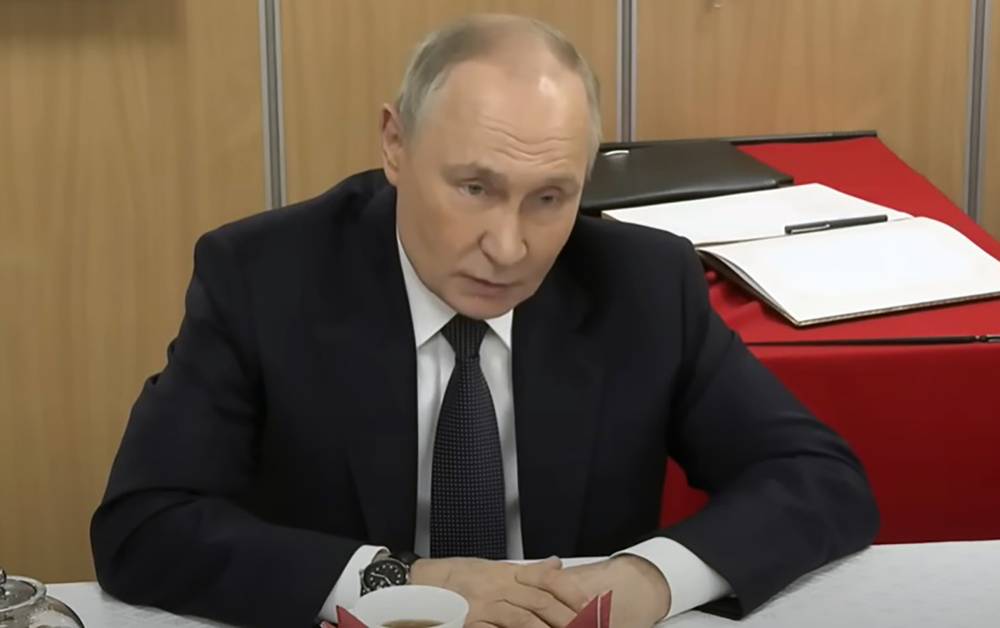 Picture shows Russian President Vladimir Putin, undated. Note: Image is a screenshot from video. Vladimir Putin