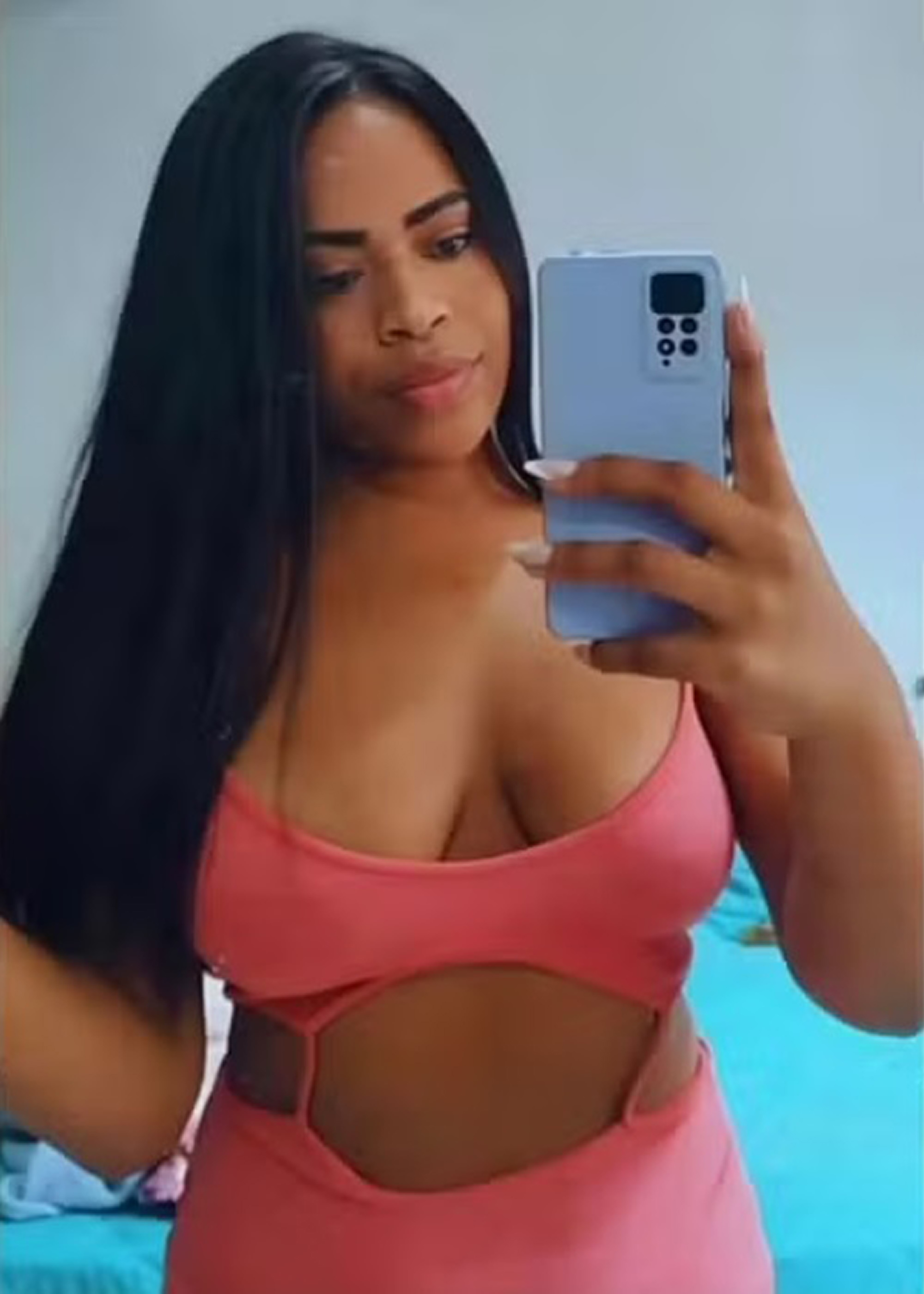 Poliana Santos do Vale poses in undated photo. She was stabbed to death by her ex, in front of her son, in Viana, Espirito Santo, Brazil, on May 29, 2025. Note: Private photo taken from local media. Poliana Santos do Vale
