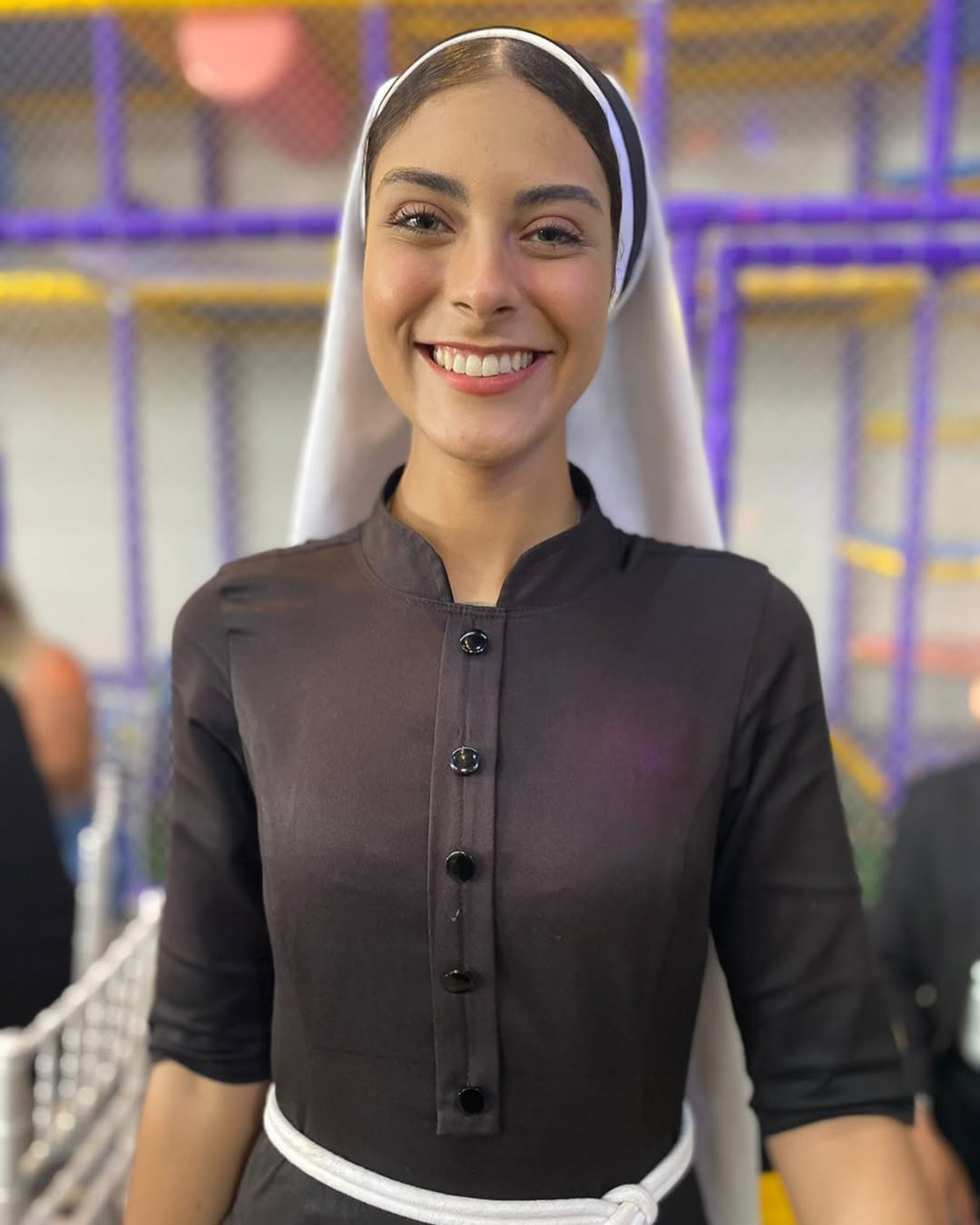 Nun Kamila Cardoso, 21, poses in undated photo. She was once a model and a beauty queen and went viral for her beauty while selling rosaries in Goiania, Brazil. Note: Private photo taken from social media. Kamila Cardoso