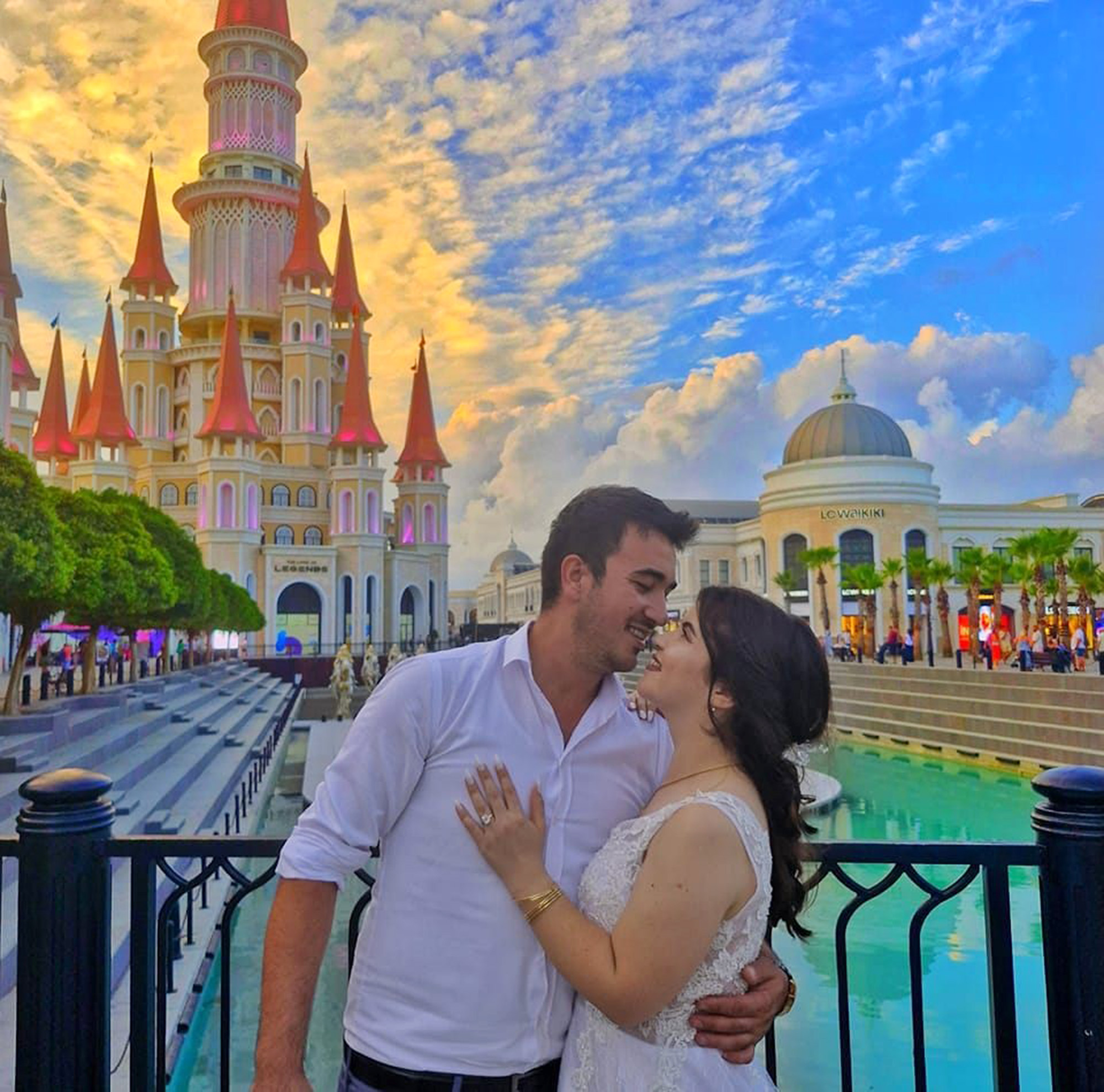 Husamettin Keklik, 30, poses with wife Duriye Cigdem Keklik, 33, in undated photo. She allegedly committed suicide with a shotgun in her home in the Aksu district of Antalya, Turkey. Note: Private photo taken from social media. Husamettin Keklik, 30, poses with wife Duriye Cigdem Keklik, 33