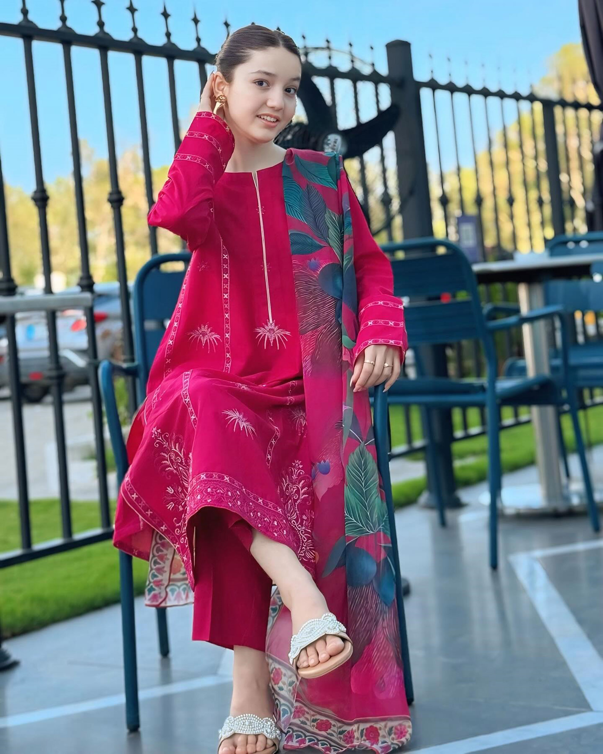 Pakistani TikToker Sana Yousuf poses in undated photo. She was reportedly shot dead by a relative in Islamabad, Pakistan. Note: Private photo taken from social media. Sana Yousuf