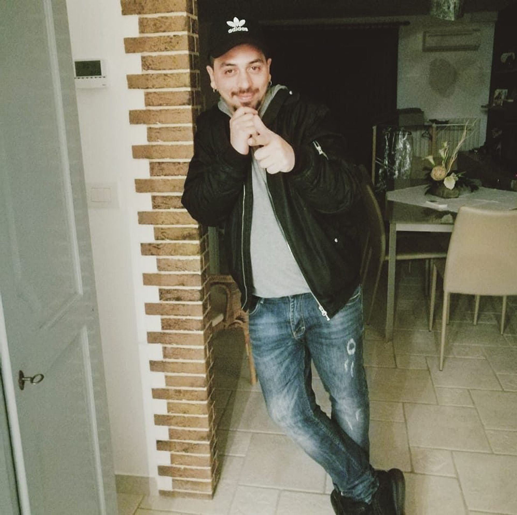 Picture shows Marco Barelli, undated. He died in a car crash after Montemarciano pay toll in Italy. Note: Private photo taken from social media. Marco Barelli