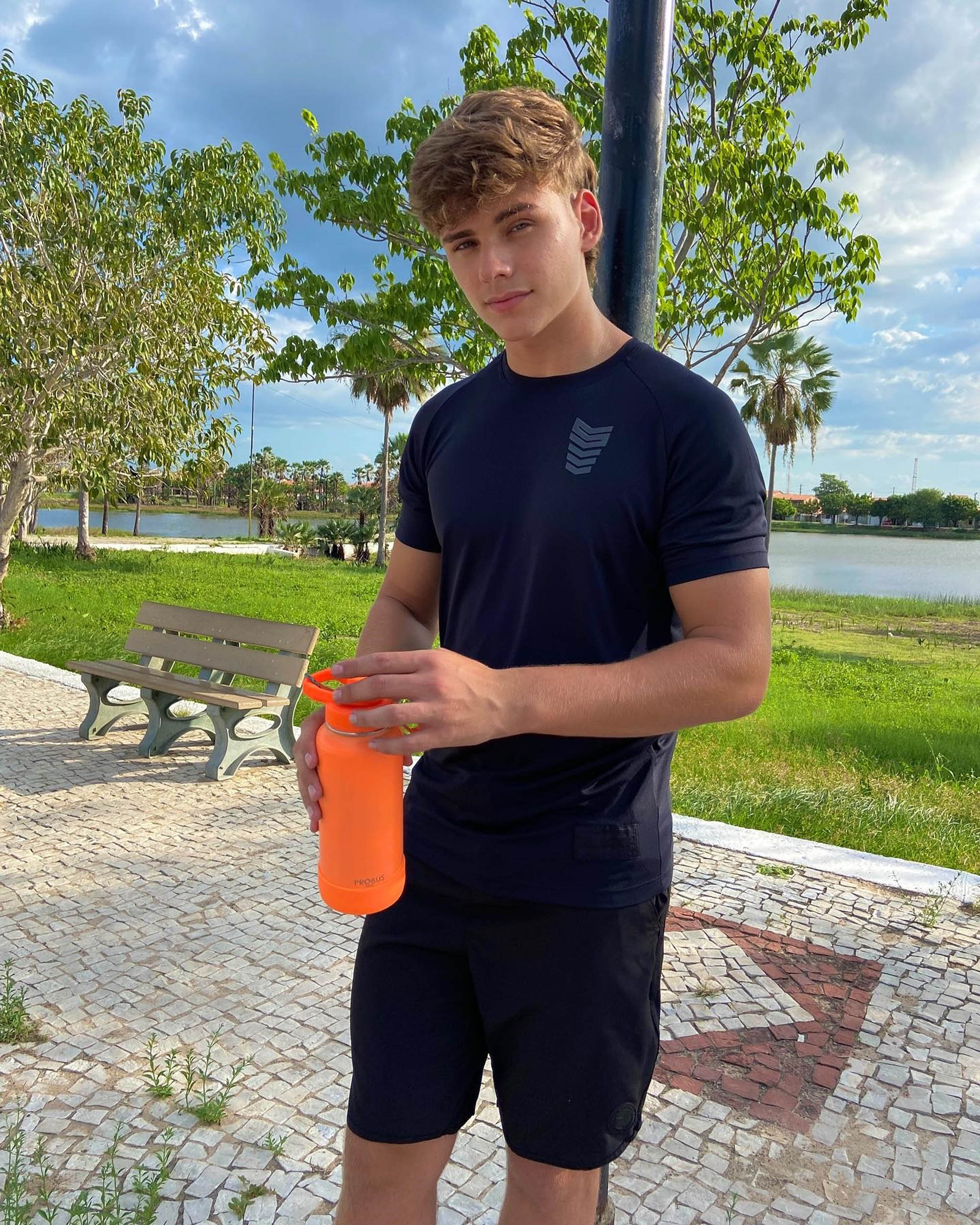 Nicolas Camassola, 17, poses in undated photo. He drowned on Pontal de Maceio beach, in Fortim in Brazil, June 3, 2025. Note: Private photo taken from social media. Nicolas Camassola