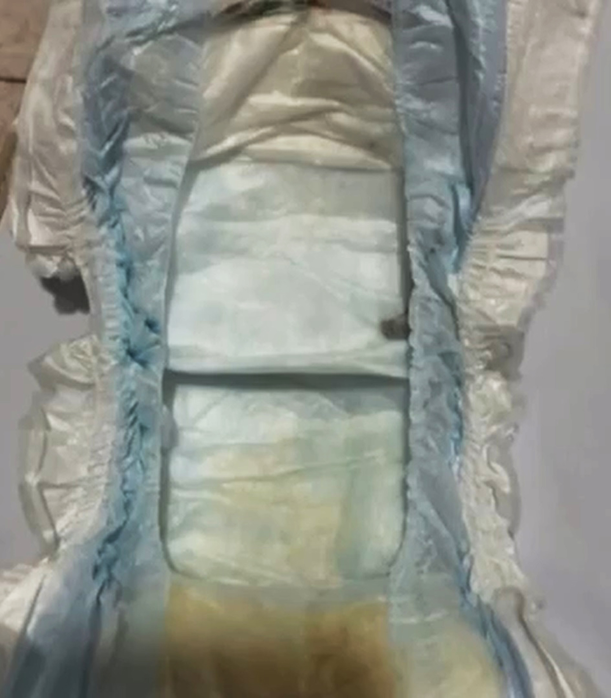 Picture shows the diaper that Mariana Sobral reported had a dead rat, undated. The incident happened in Rio de Janeiro, Brazil, on May 20, 2025. Note: Private photo. the diaper that Mariana Sobral reported had a dead rat