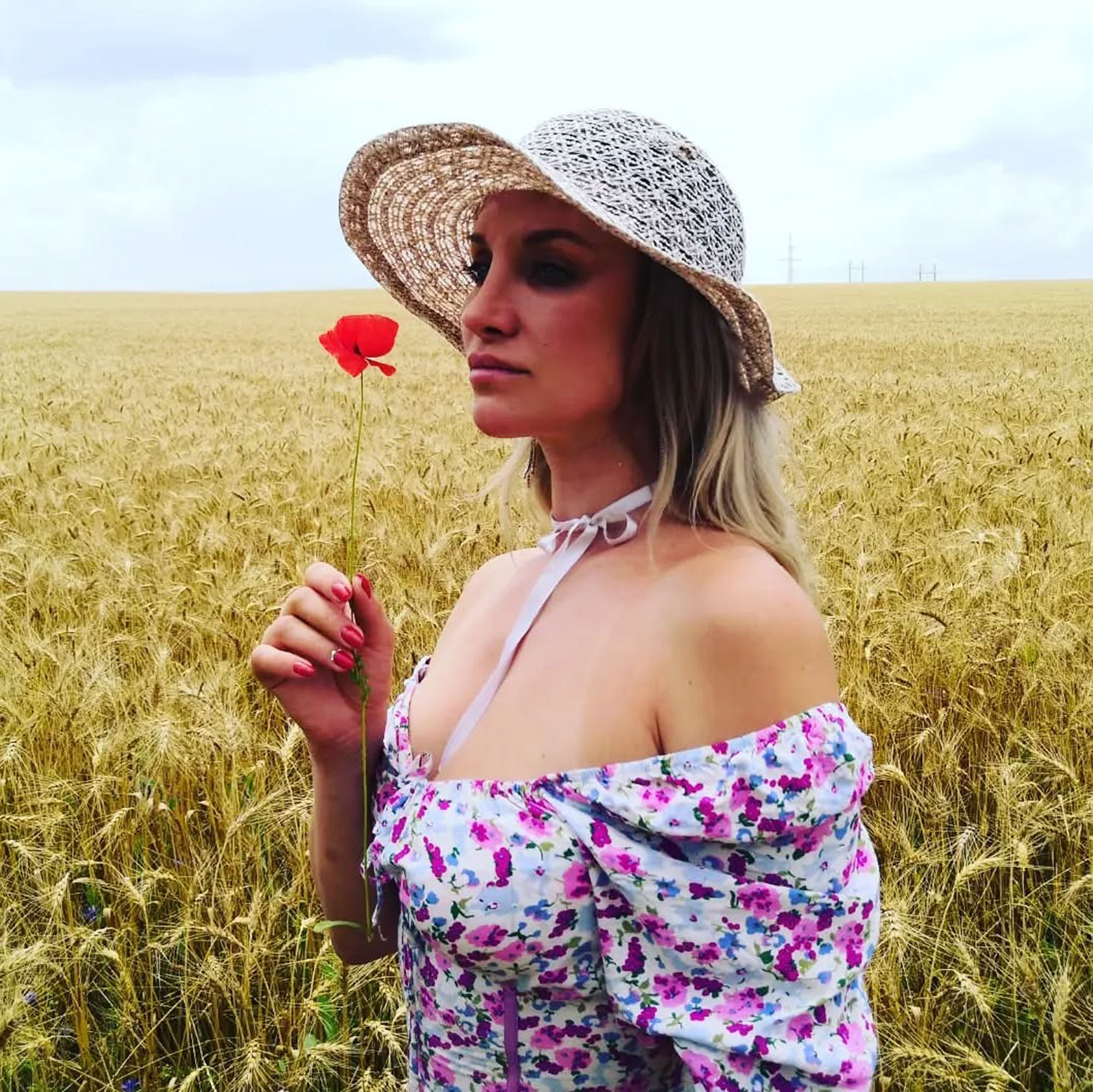 Moscow model named only as Olivia, 38, poses in undated photo. She experienced clinical death after falling from 9th floor in Turkey. Note: Private photo taken from social media. Olivia