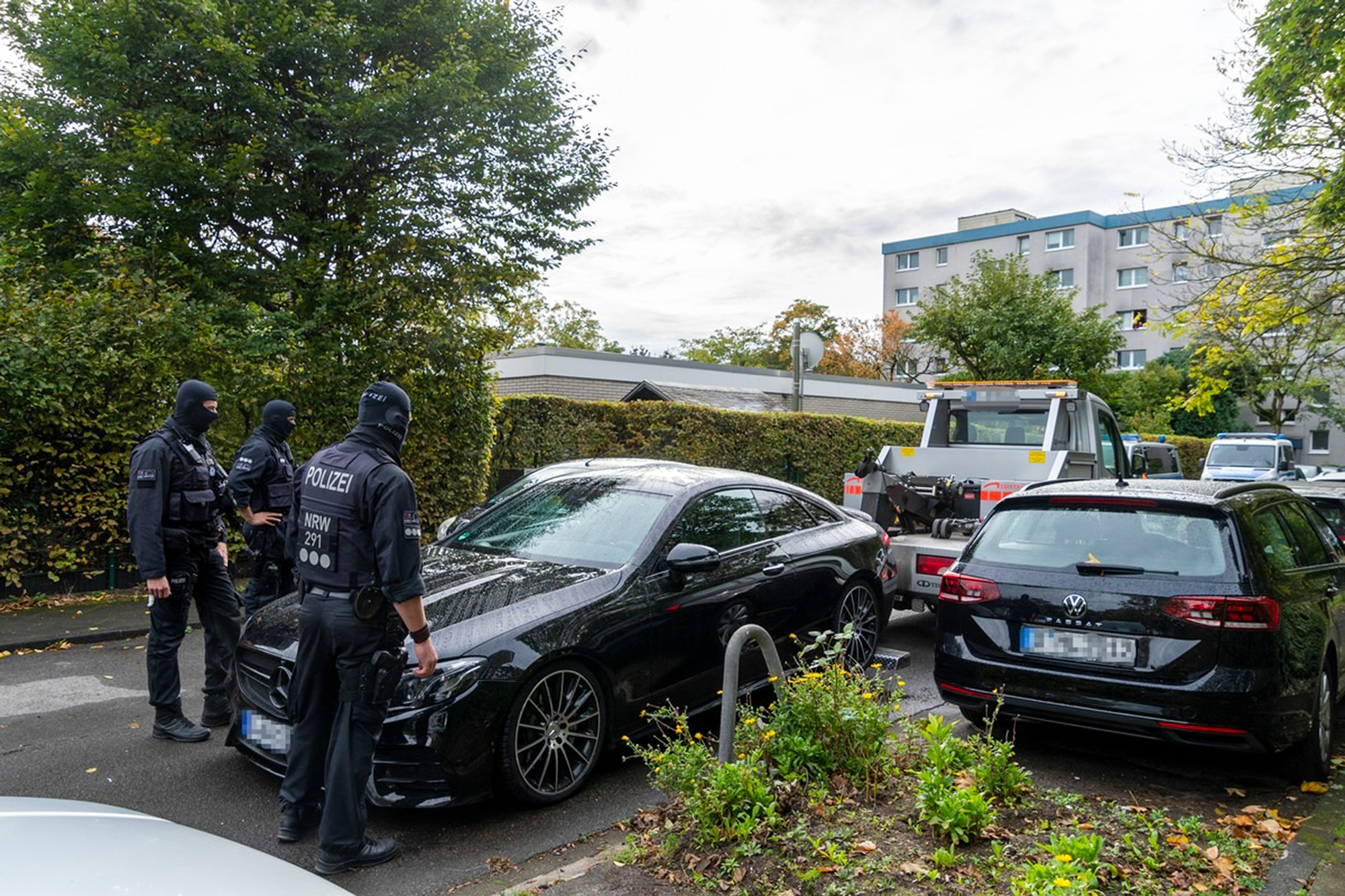Picture shows the Mercedes-AMG seized at the Salafist preacher's home