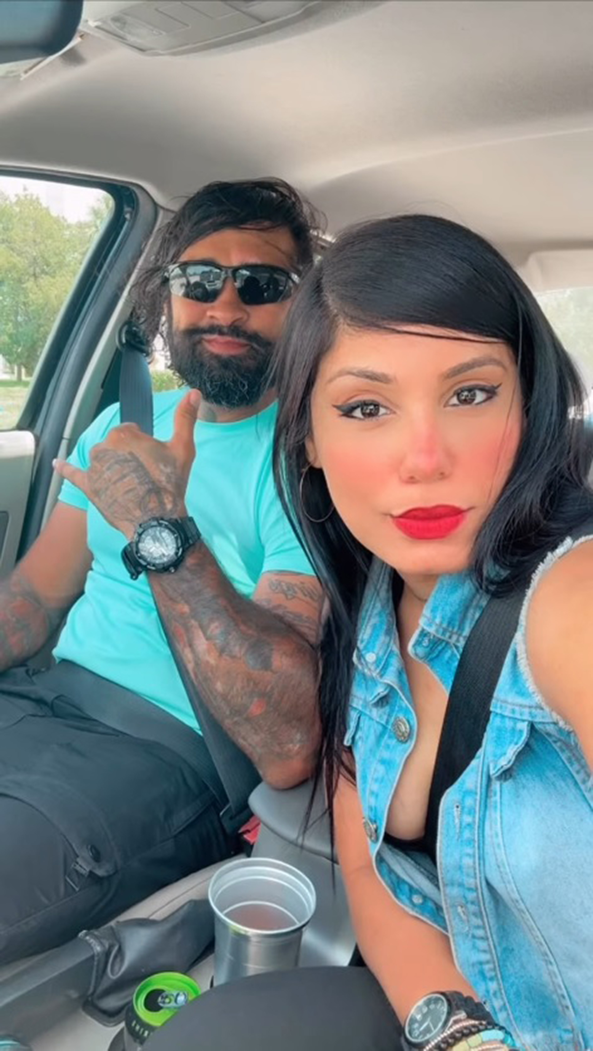 Fighter Godofredo Castro de Oliveira, known as Godofredo Pepey, and his wife Samara Mello pose in undated photo. He was arrested in Deerfield Beach, Florida, USA, on Jun.30, 2025. Note: Private photo taken from social media Godofredo Castro de Oliveira, known as Godofredo Pepey, and his wife Samara Mello
