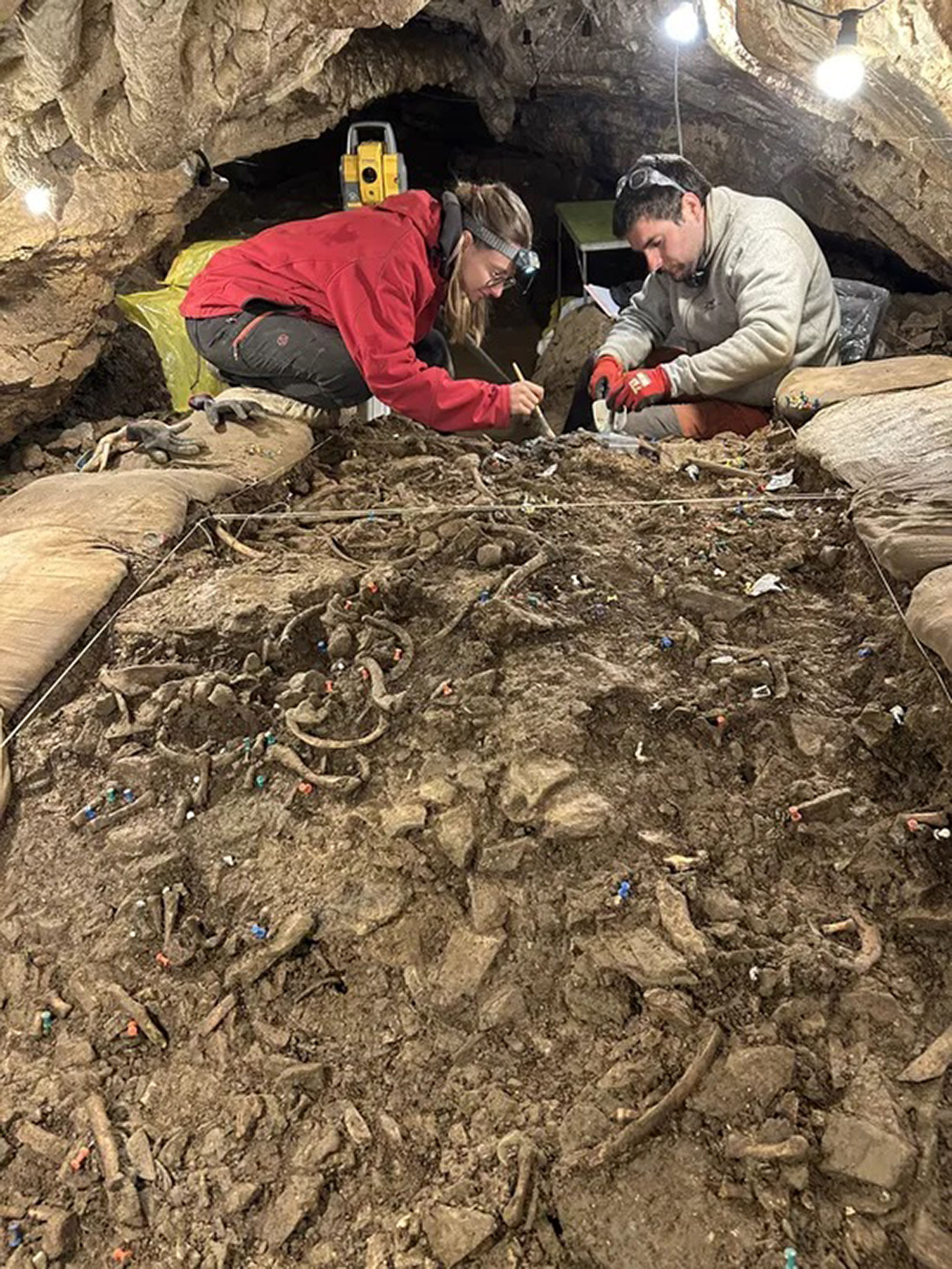 Picture shows archaeological excavation works during this month of June at the Roc de les Orenetes site (Queralbs, Ripolles), Spain. Note: Photo from press section. archaeological excavation works