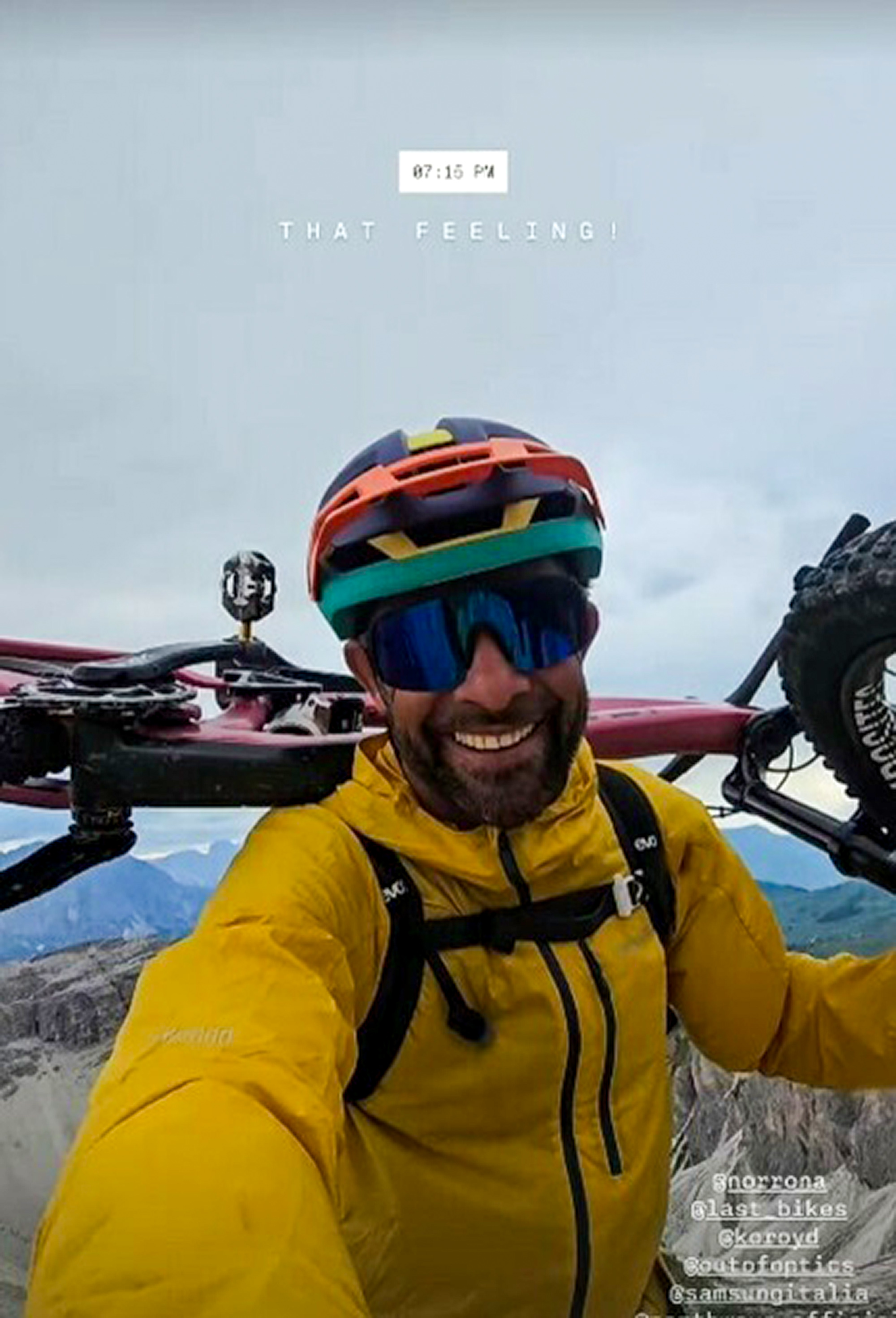 Andreas Tonelli poses in undated photo. He died after falling on his bike in Val Gardena, Italy. Note: Private photo taken from social media. Andreas Tonelli