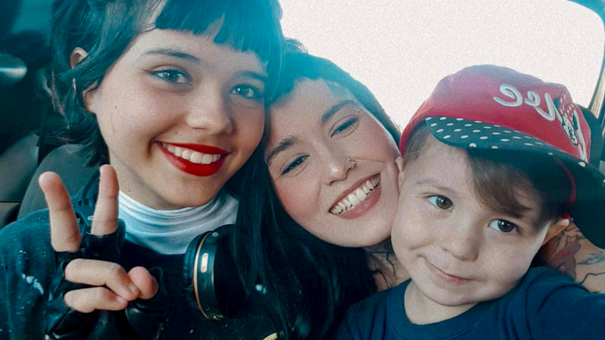Picture shows Nicolly Fernanda Pogere, her mother Priscila Magrin and an unnamed child, undated. The 14-year-old was found dead in Hortolandia, Brazil, on Jul.18, 2025. Note: Private photo taken from social media. Nicolly Fernanda Pogere