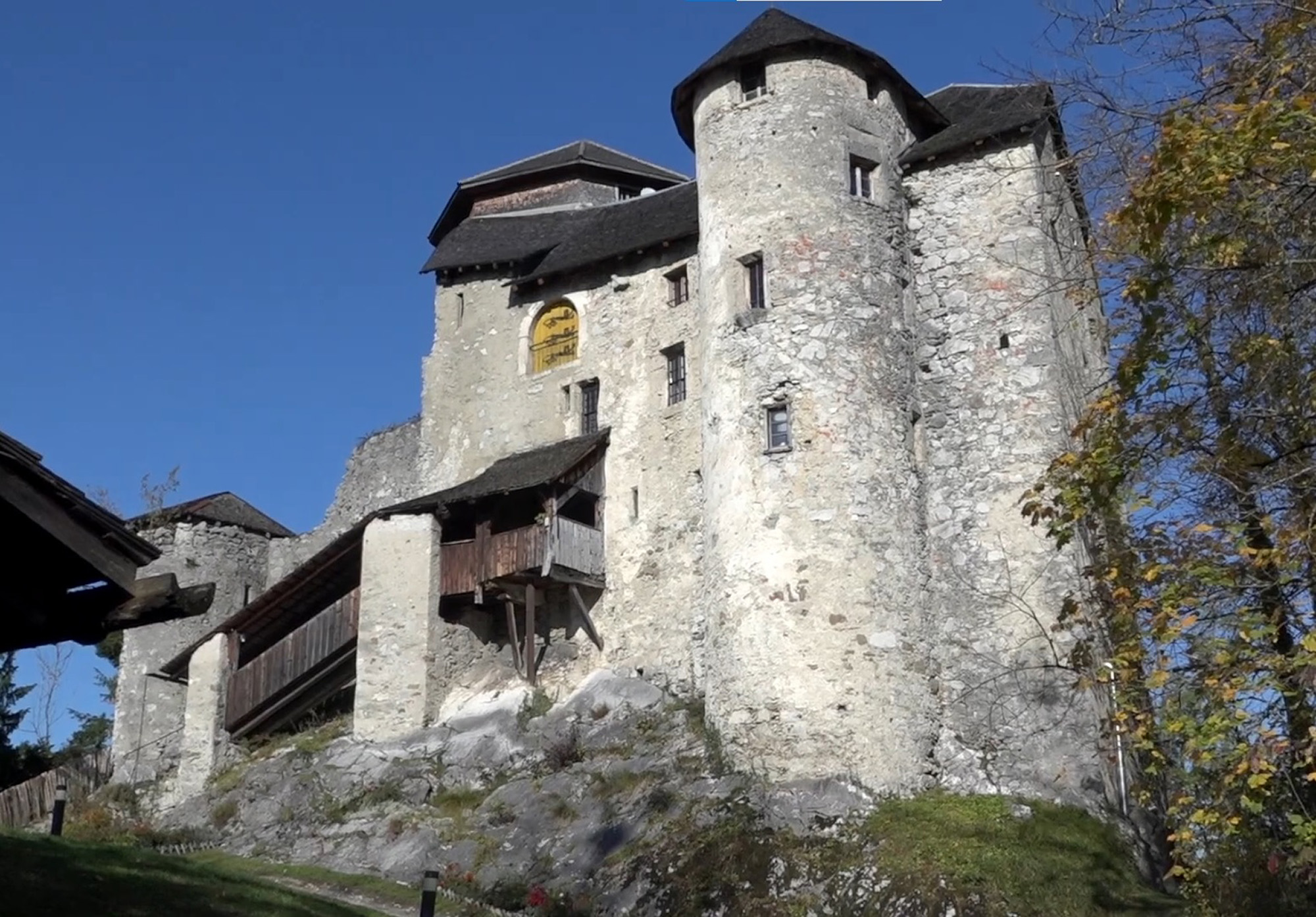 Picture shows the Glopper Castle in Vorarlberg, Austria, undated. It has been listed for sale. Note: Image is a screenshot from video. Picture shows the Glopper Castle in Vorarlberg