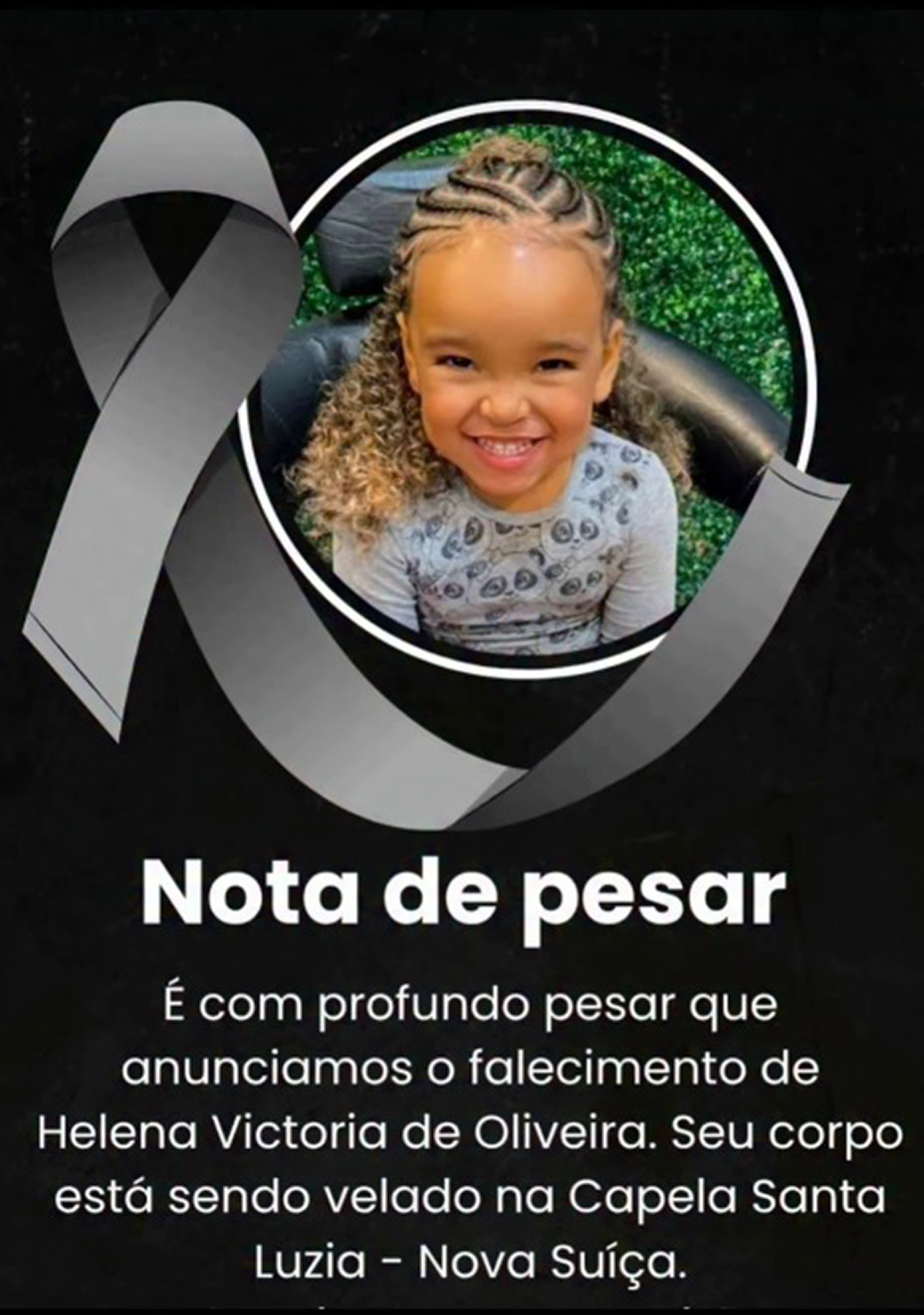death note for Helena Victoria de Oliveira Silva