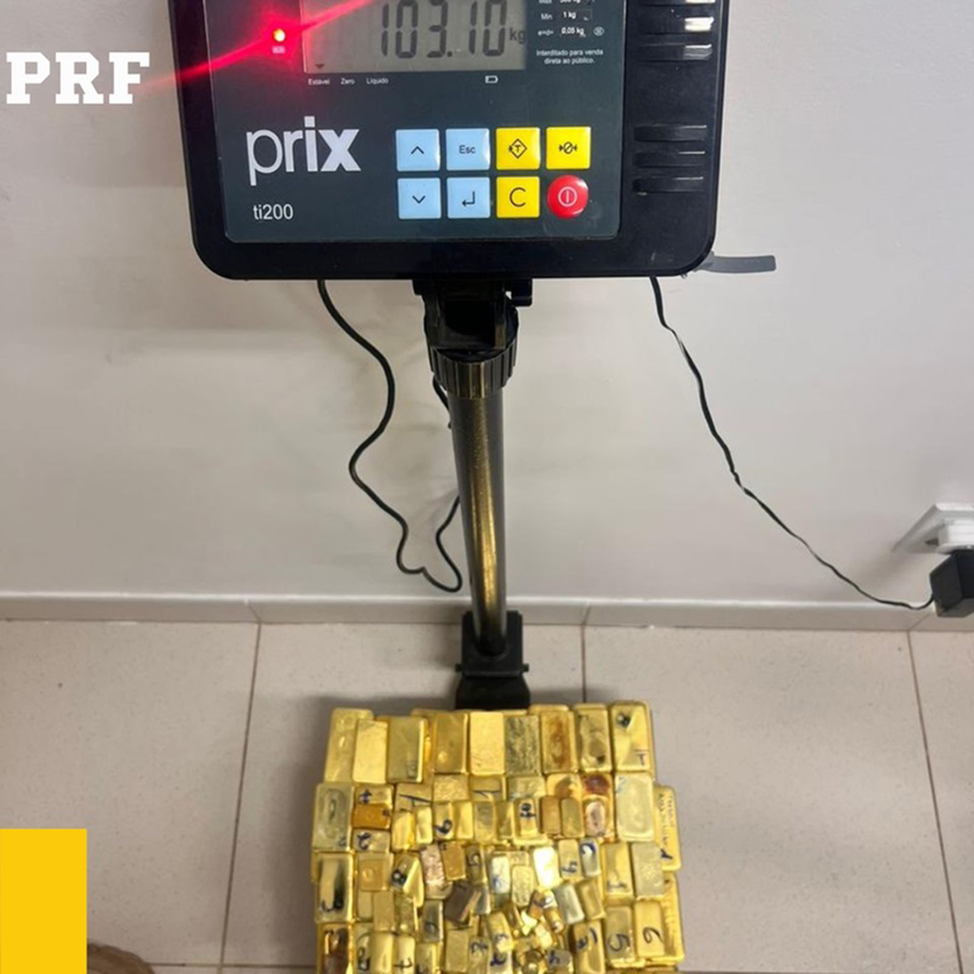 over 100 solid gold bars seized