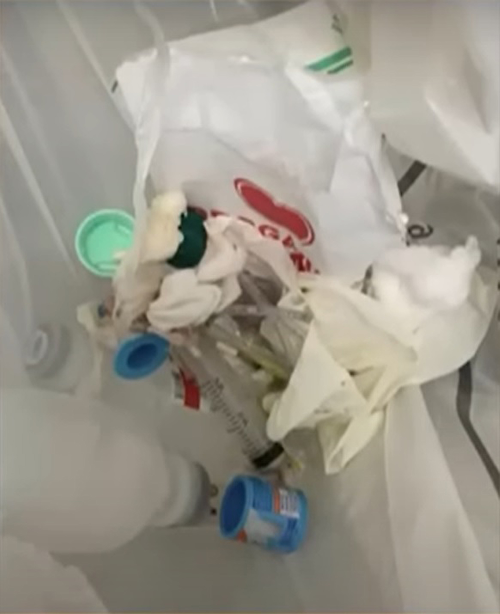 Picture shows material seized that was used during the illegal abortion