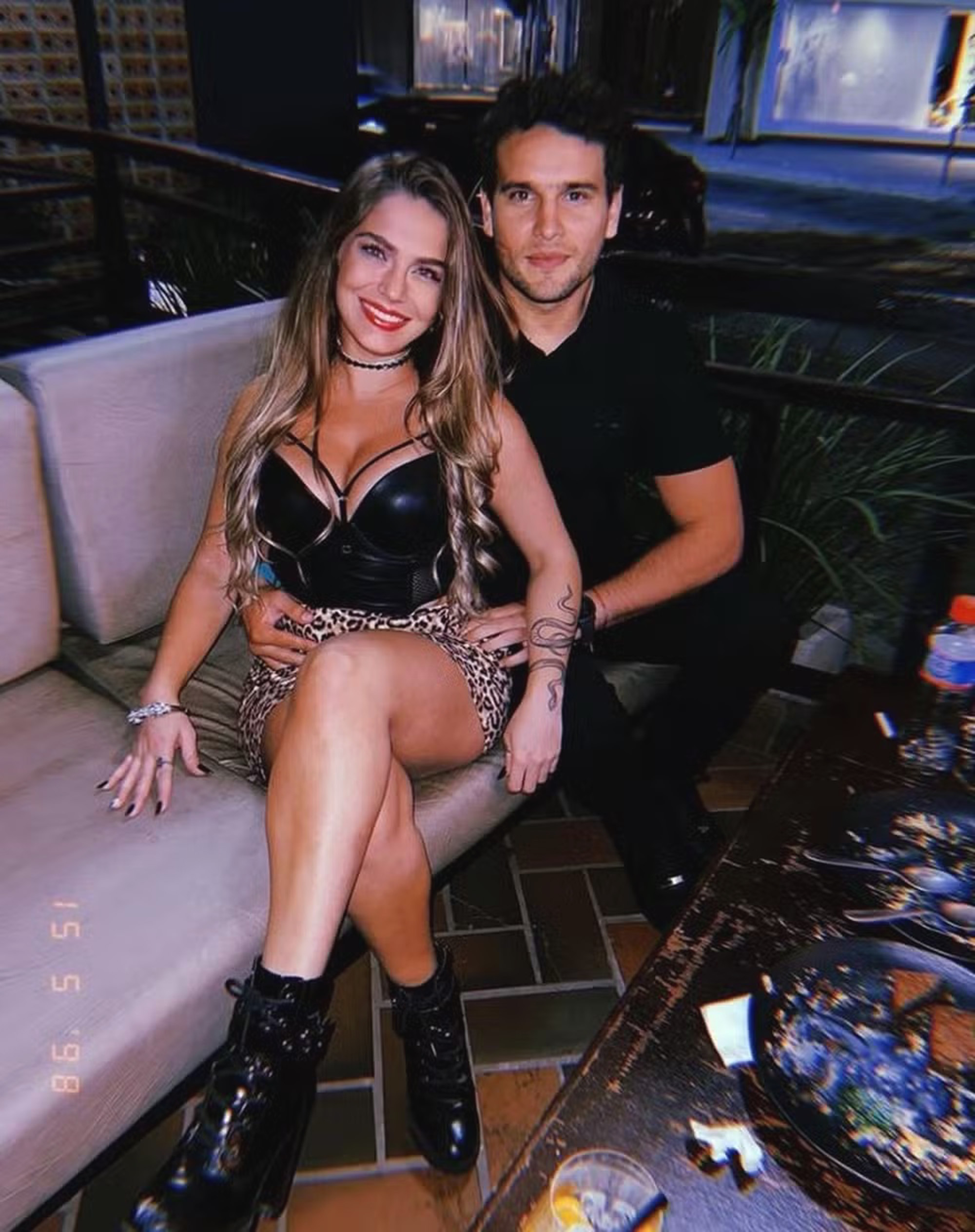 Jannah Nebbeling with Paraguayan soccer player Jorge Baez
