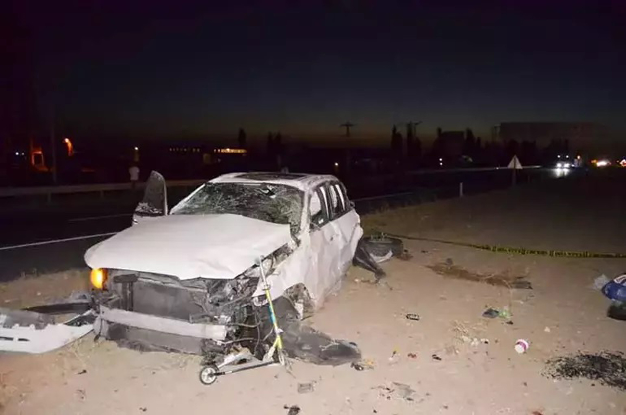 Picture shows the incident scene