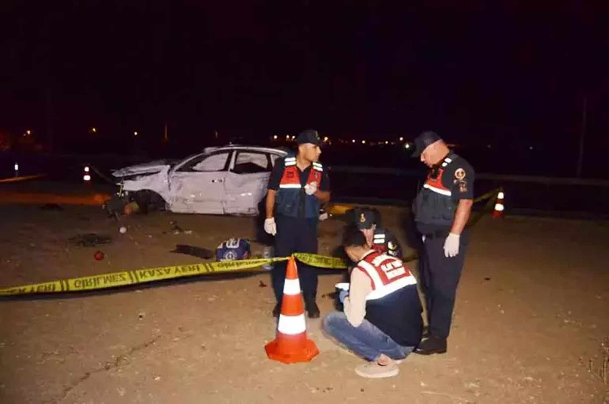 Picture shows the incident scene