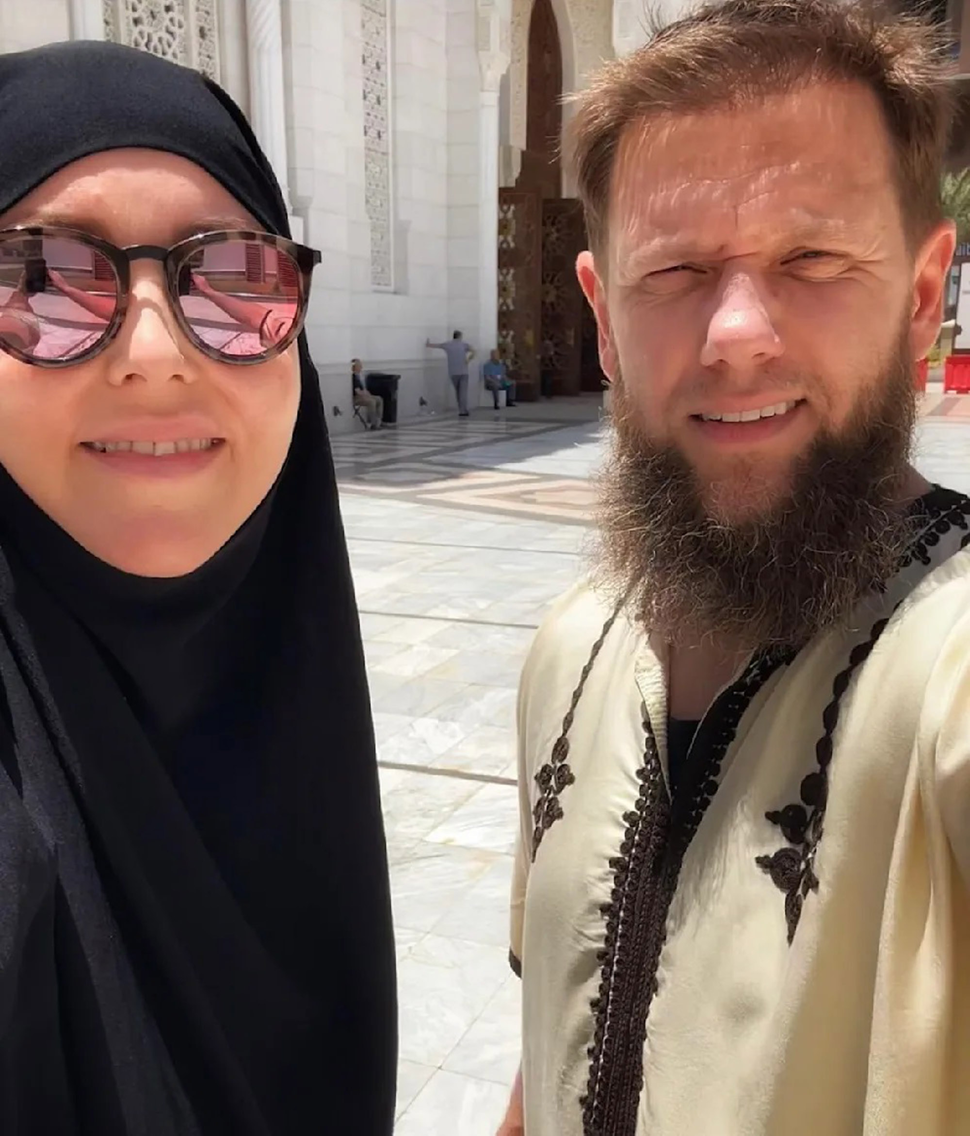 Picture shows former kickboxing world champion Hanna Hansen with the convicted Islamist Sven Lau, undated. She now wears a veil and appears as an Islamic preacher. Note: Private photo. former kickboxing world champion Hanna Hansen