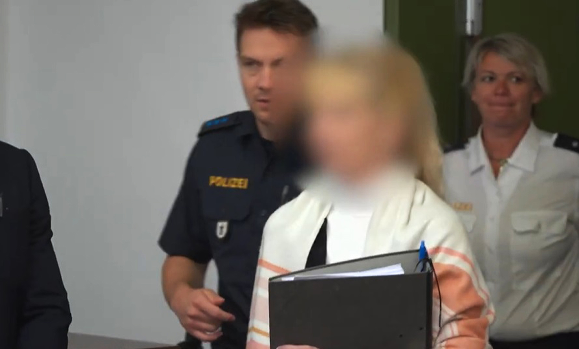 Picture shows the defendant Patricia S., 58, undated. She was sentenced to life for a murder plot against her husband in Munich, Germany. Note: Image is a screenshot from video. Patricia S.,