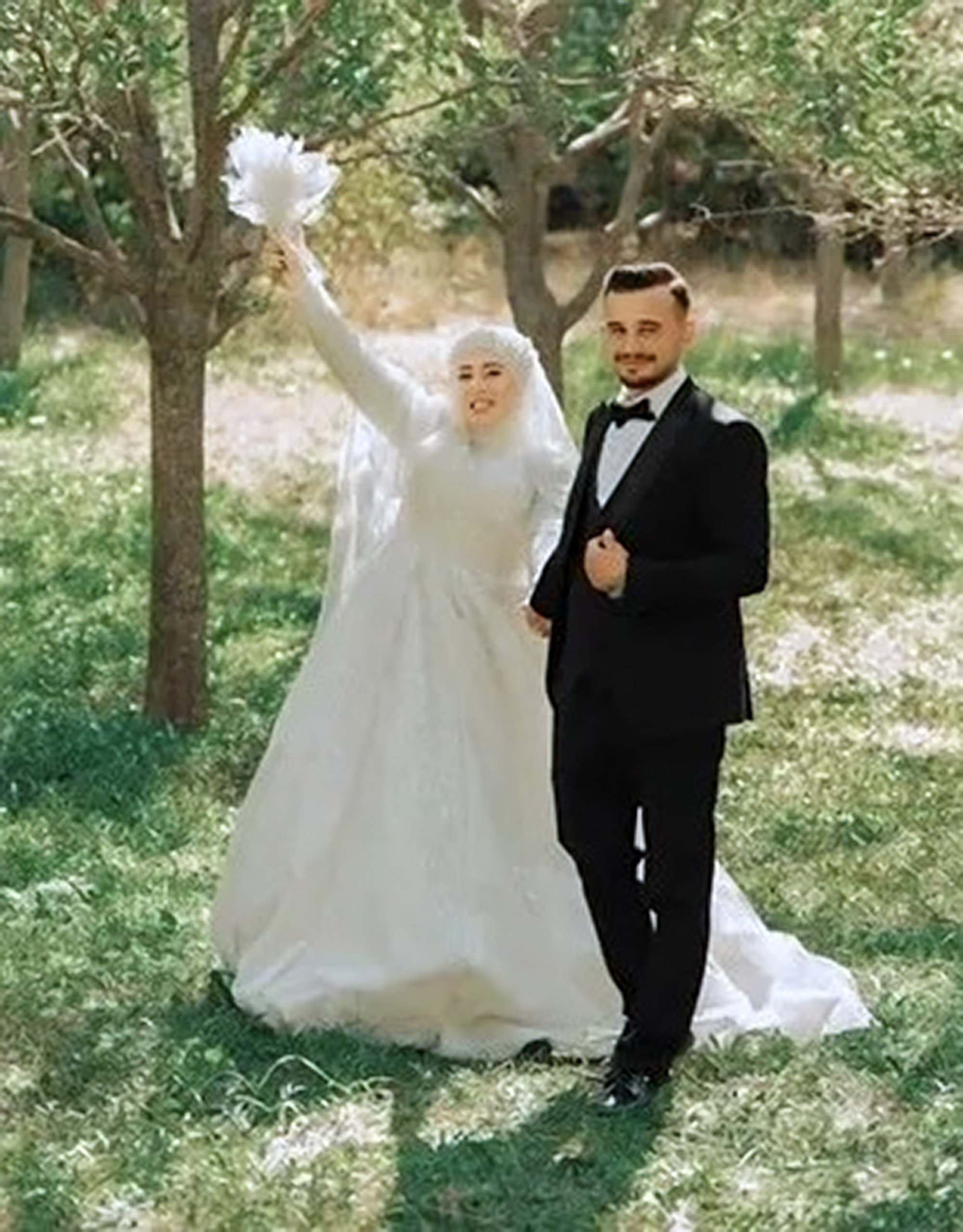 Picture shows the groom Ali Karaca and the bride Beyzanur Beyazıt, undated. He was killed during a post wedding celebration in Giresun, Turkey. Note: Private photo. Ali Karaca and the bride Beyzanur Beyazıt