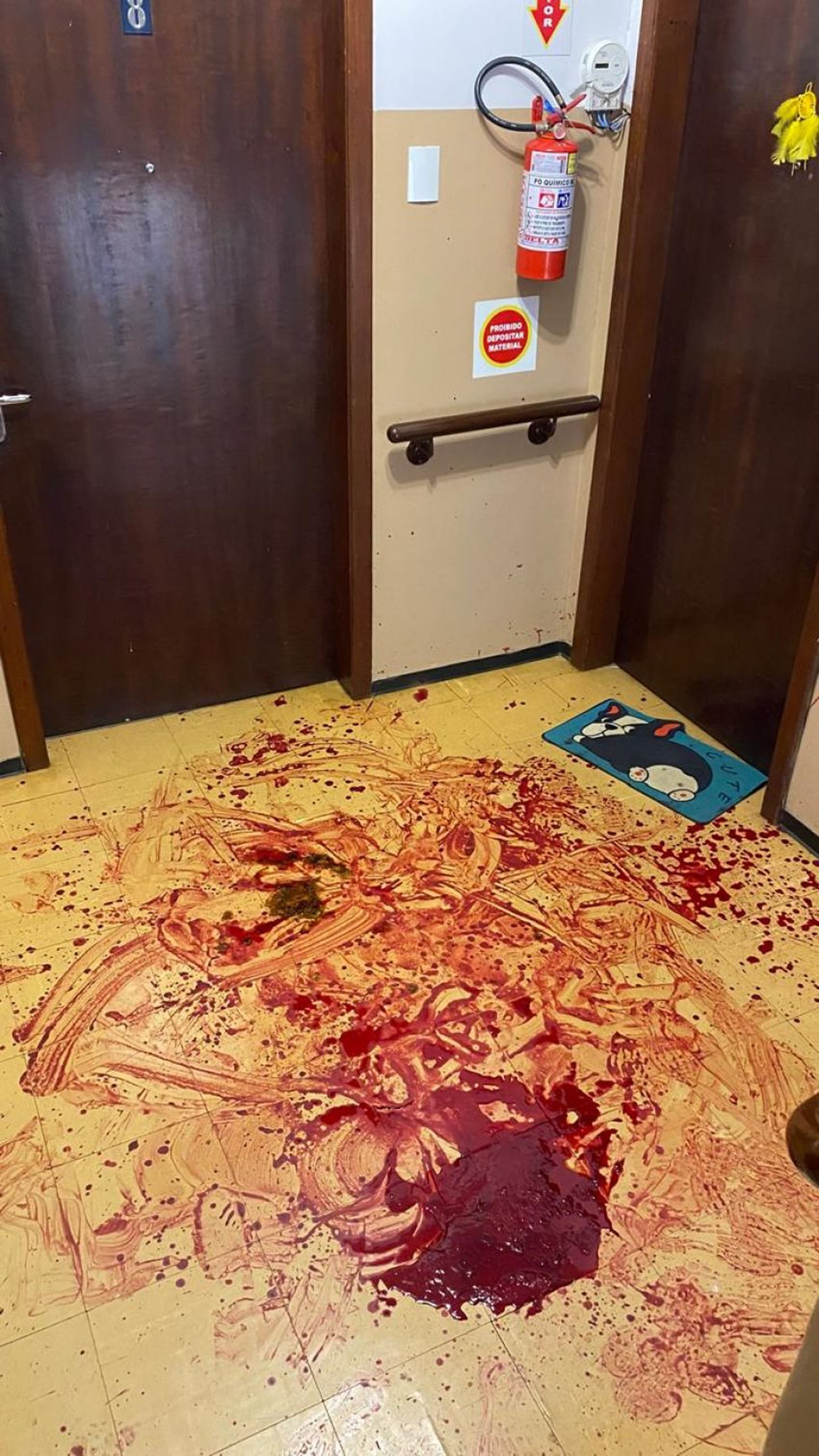 Picture shows the incident scene, undated. Valter de Vargas Aita was stabbed to death in Chapeco, Brazil on Sept. 07,2025. Note: Private photo. Picture shows the incident scene