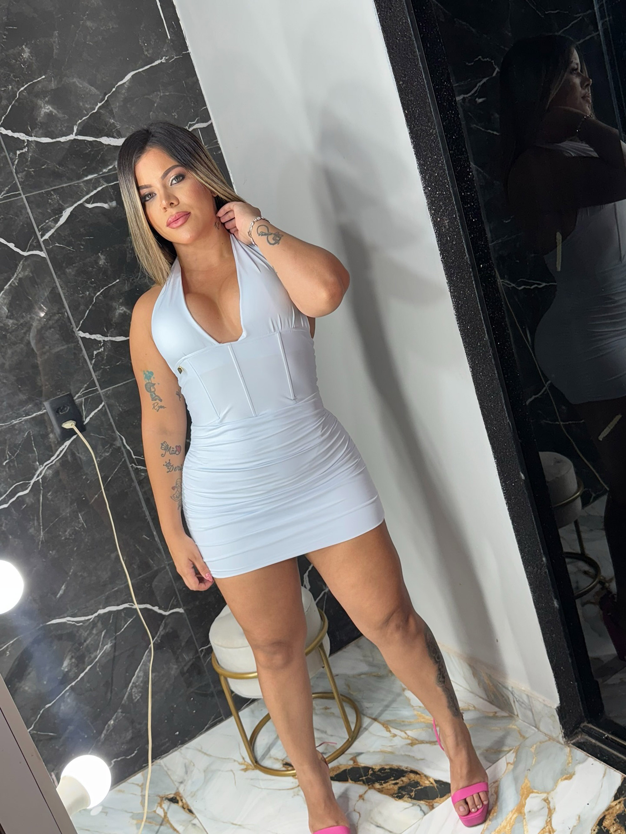 Influencer Iza Paiva poses in undated photo. She was arrested in Porto Velho, Brazil. Note: Private photo taken from social media. Influencer Iza Paiva