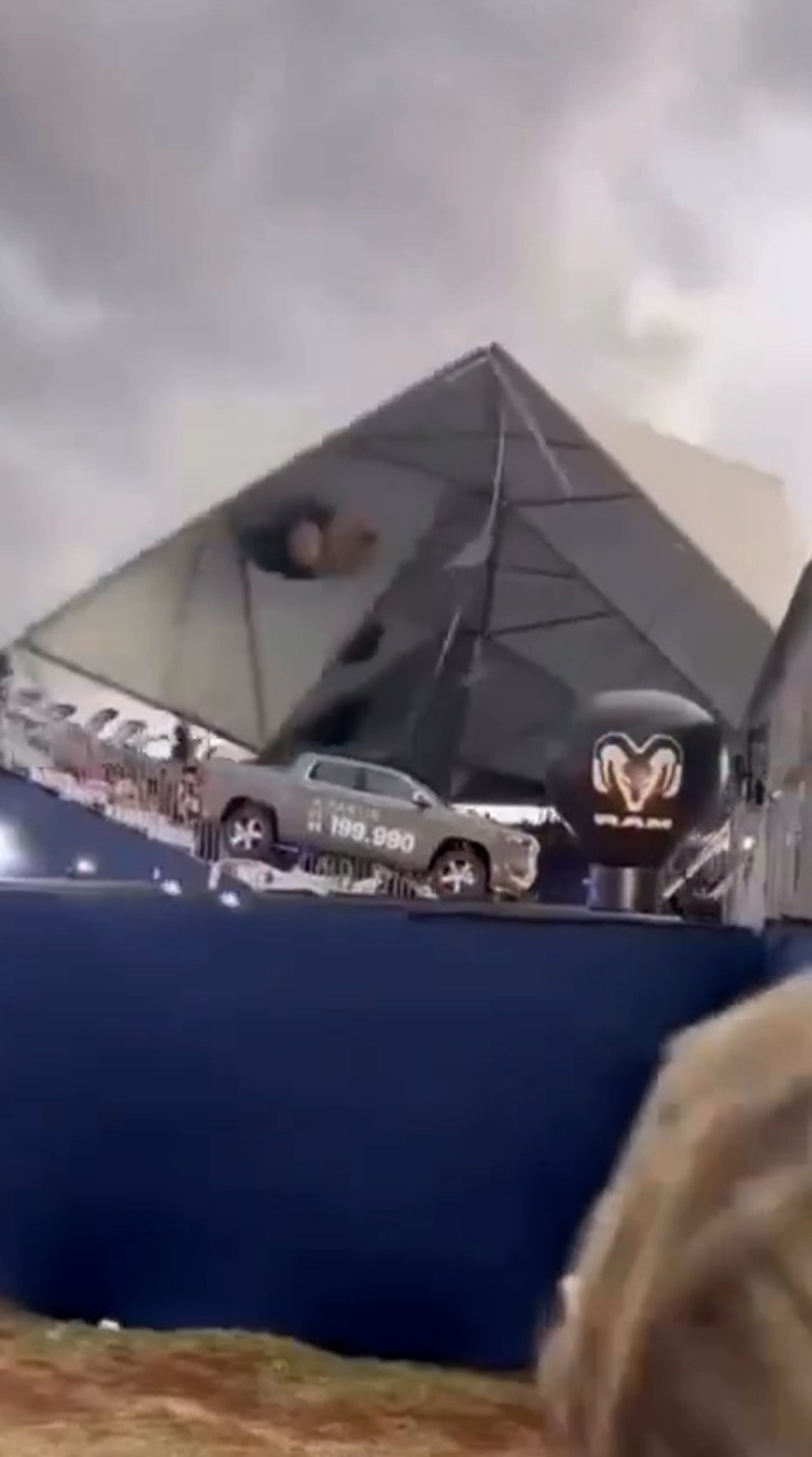 Video shows the collapse of the structure in Ribeirao Preto, Brazil, on Oct.18,2025. Several people were injured. Note: Photo is a screenshot from a video. Video shows the collapse of the structure in Ribeirao Preto