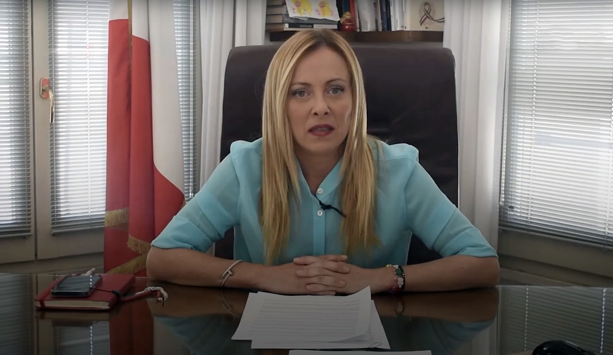 Photo shows Giorgia Meloni,