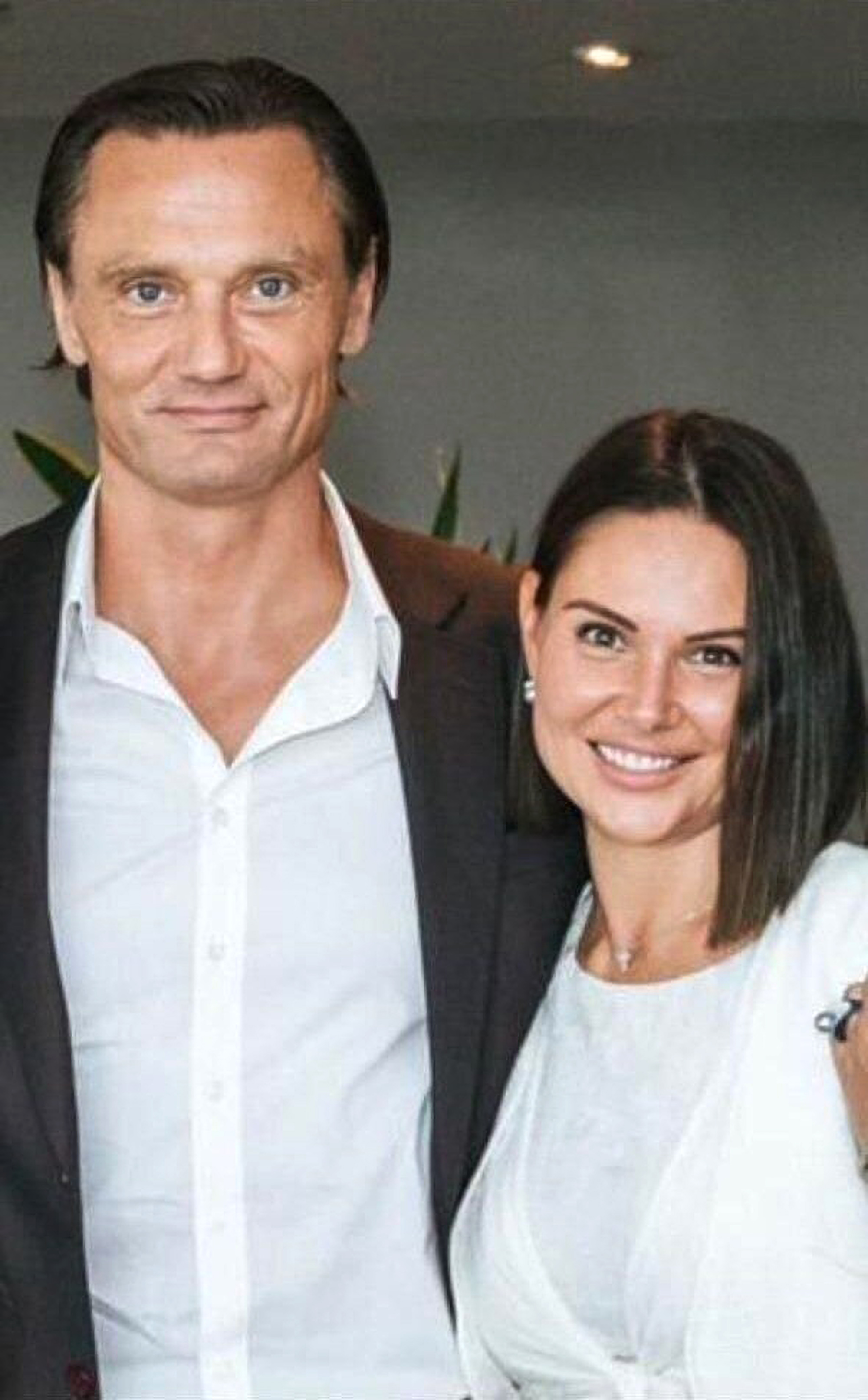 Photo shows Russian model Irina Dvizova and her ex-husband Andrey Kuslevich