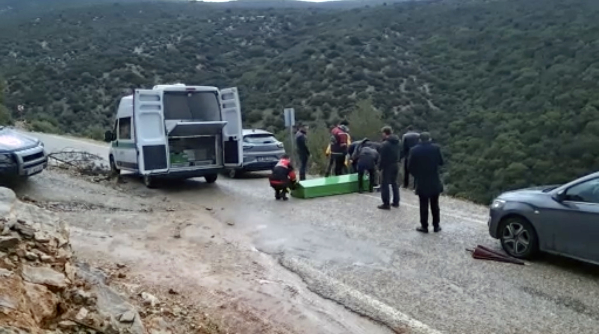 Photo shows the scene where the bodies of Irina Dvizova and her daughter were found, undated. Dvizova and her daughter's dead bodies were found