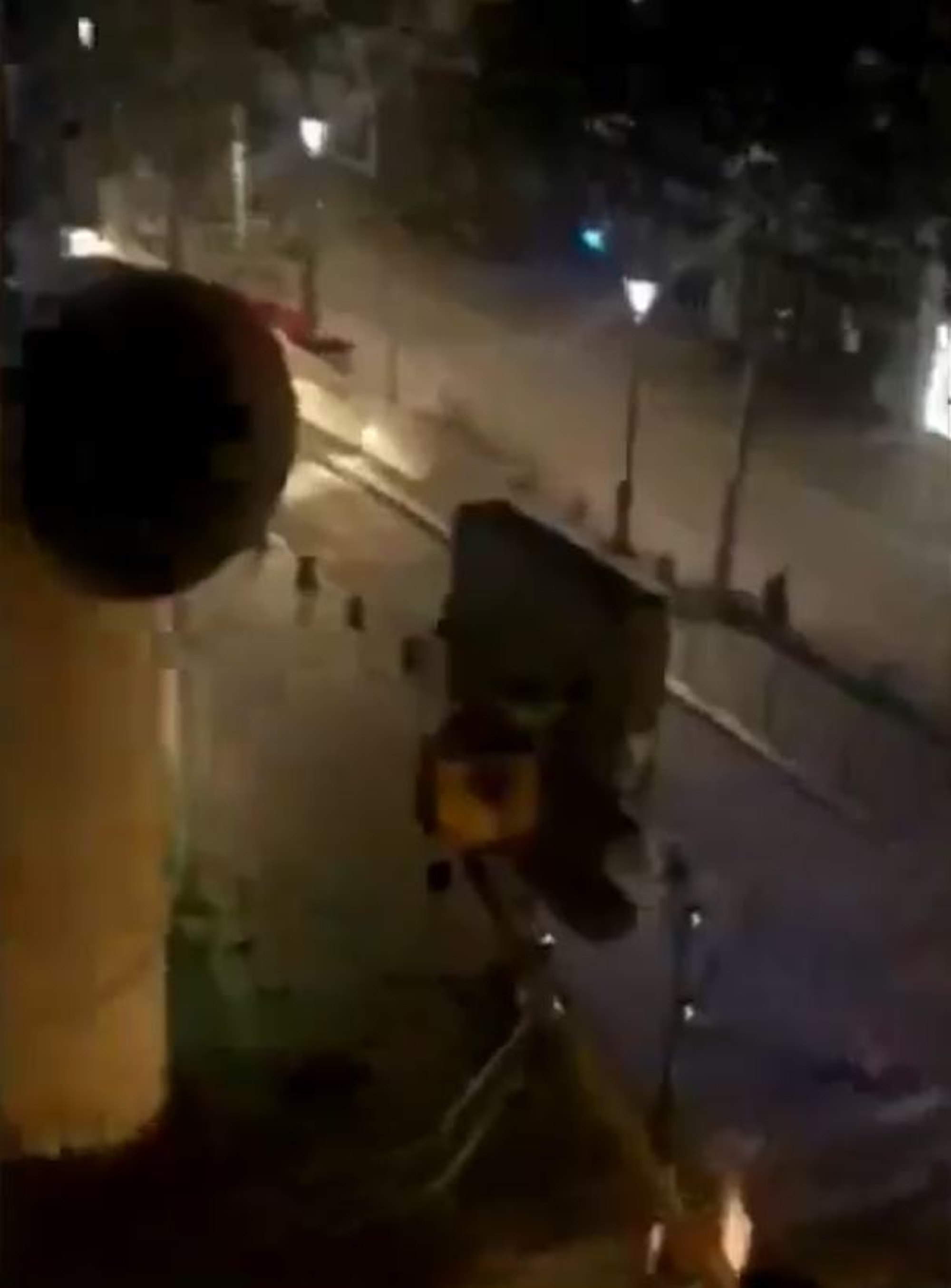 The theft was reportedly caught on camera by local residents who were woken up by noise coming from outside