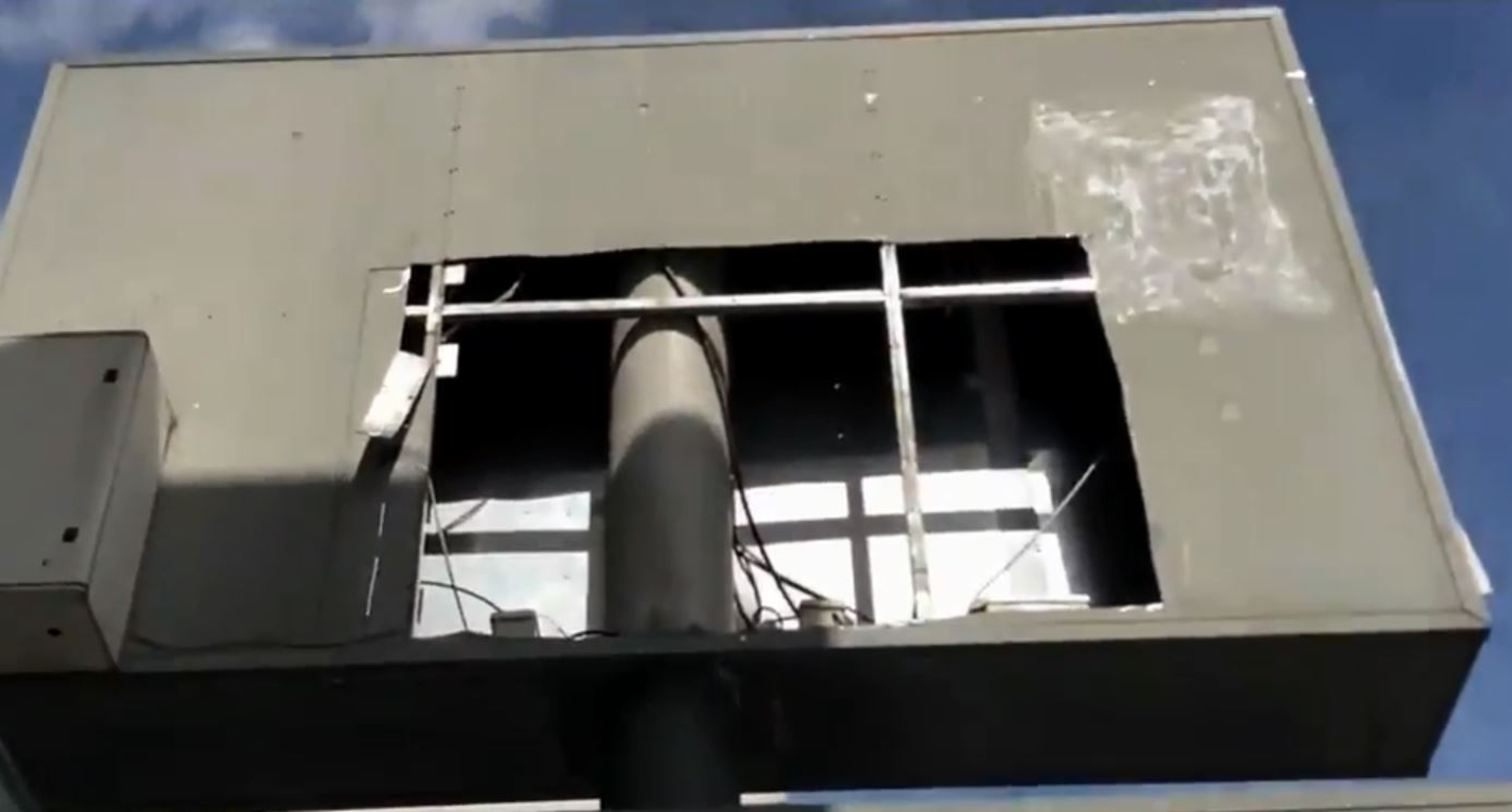 The theft was reportedly caught on camera by local residents who were woken up by noise coming from outside. The thieves did not hide what they were doing, leaving only a gaping hole where they had cut the piece from.